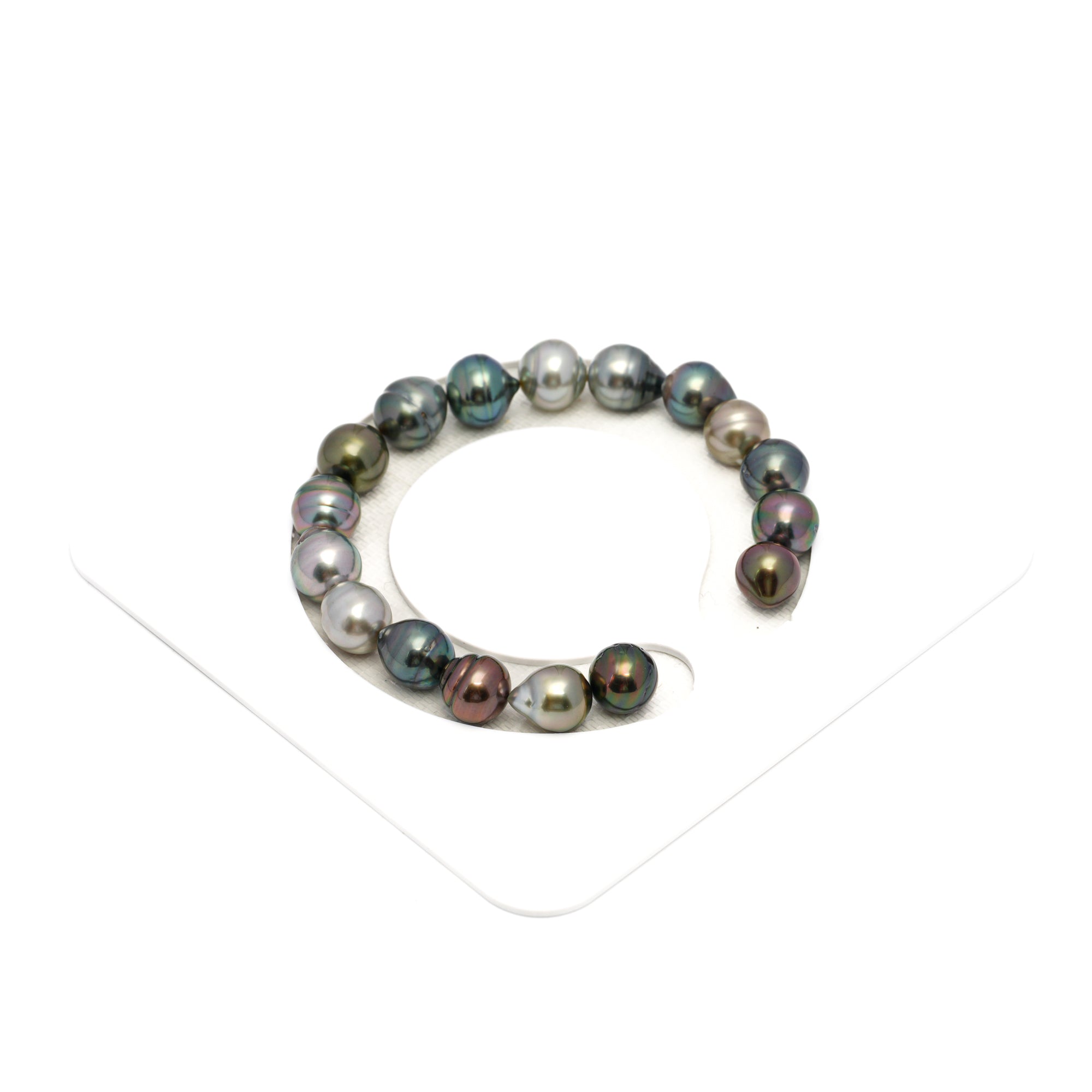 17pcs Multicolor 8-10mm - SB AAA/AA Quality Tahitian Pearl Bracelet BR2274 HL4