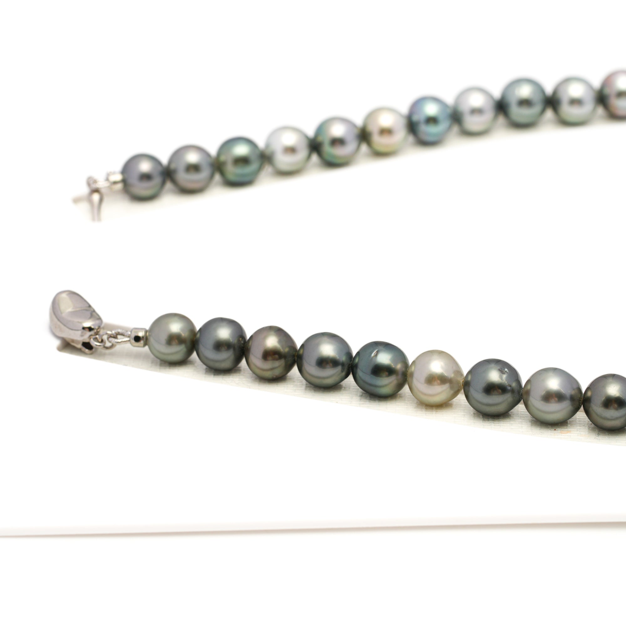 43pcs Mix 8-11mm - SR/NR AAA/AA Quality Tahitian Pearl Drilled Necklace NL1739 WF1