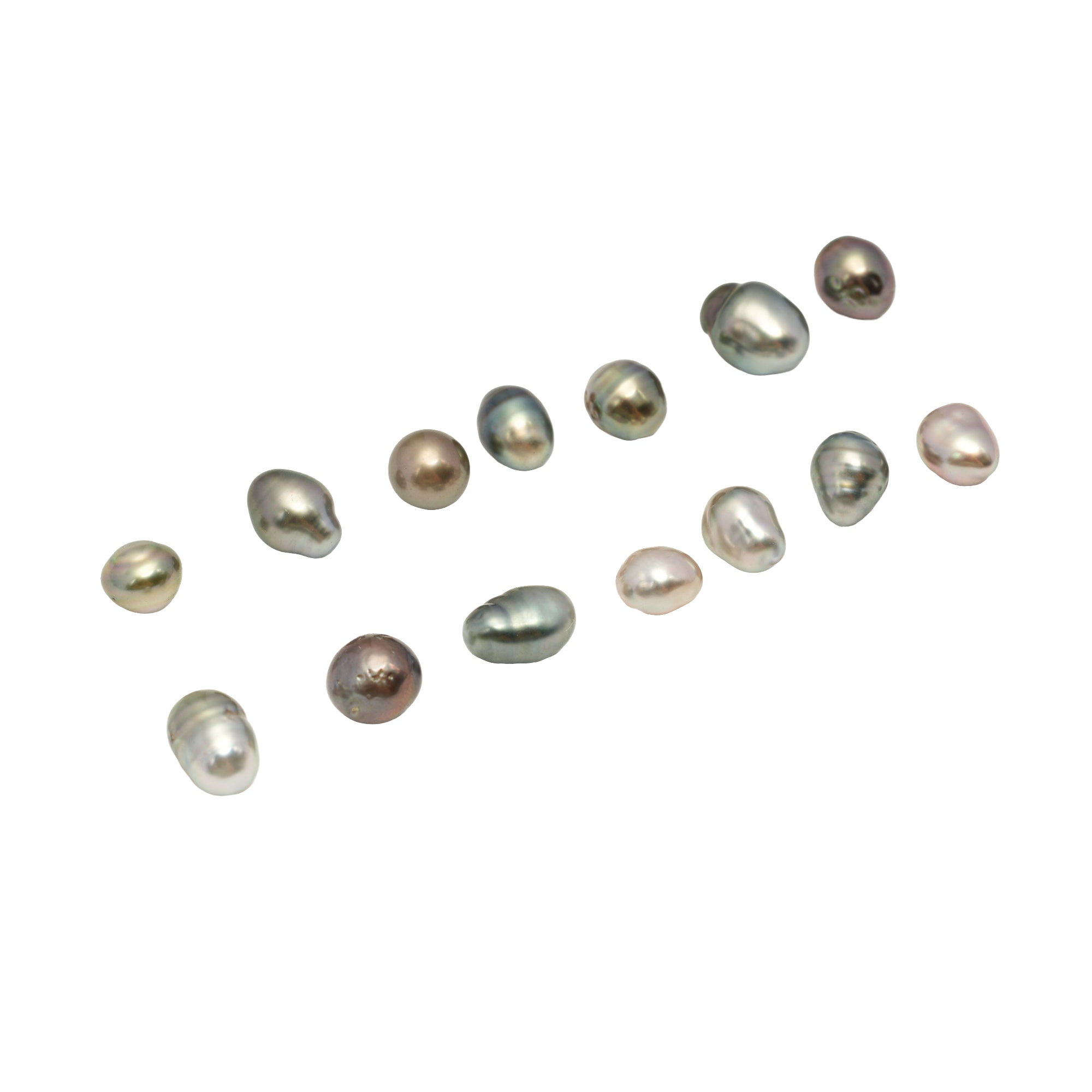 14pcs Mix 5-6mm - 5.6g KESHI AAA Quality Tahitian Pearl Keshi MP559 CM3