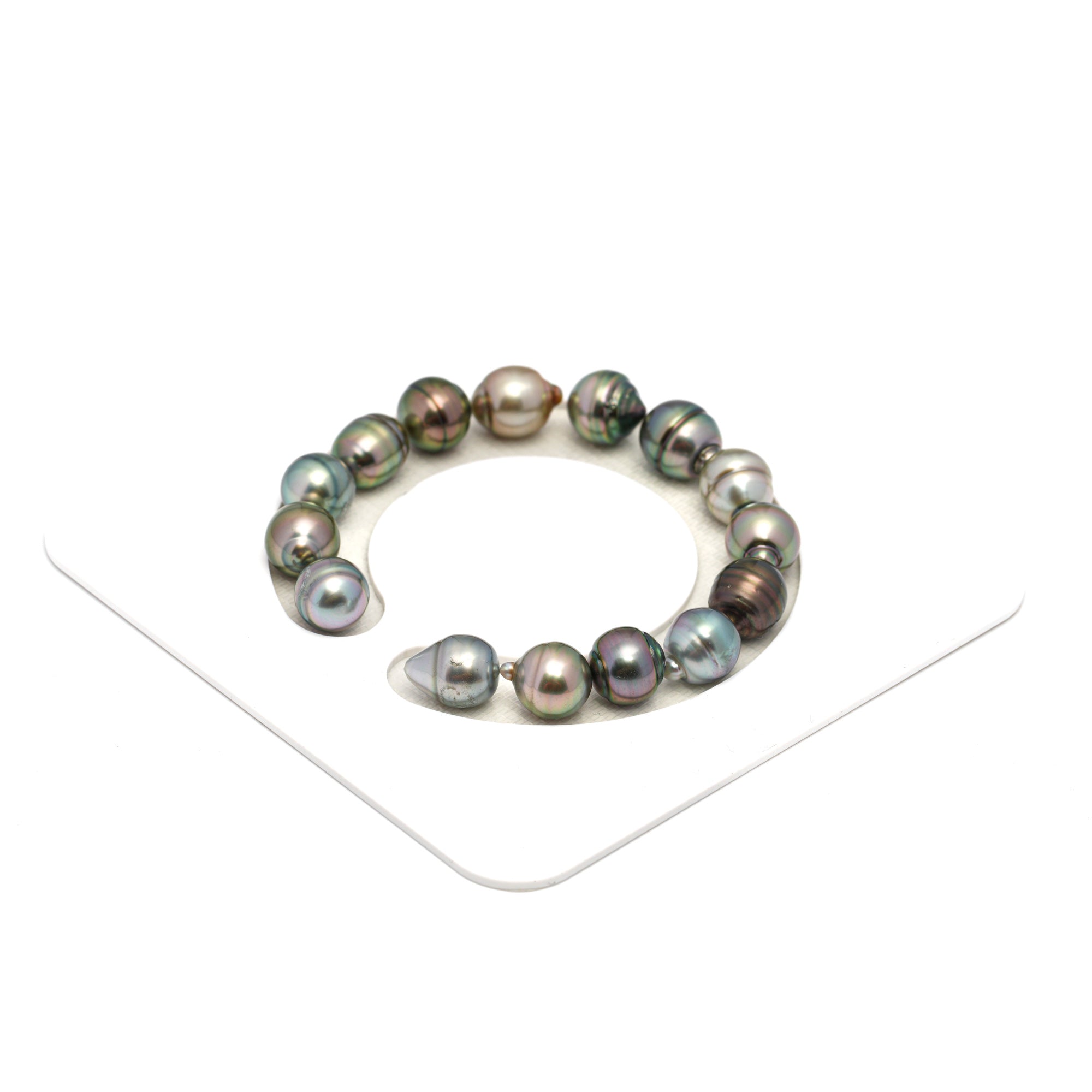 15pcs Light Mix 9-10mm - CL/SB AAA/AA Quality Tahitian Pearl Bracelet BR2254