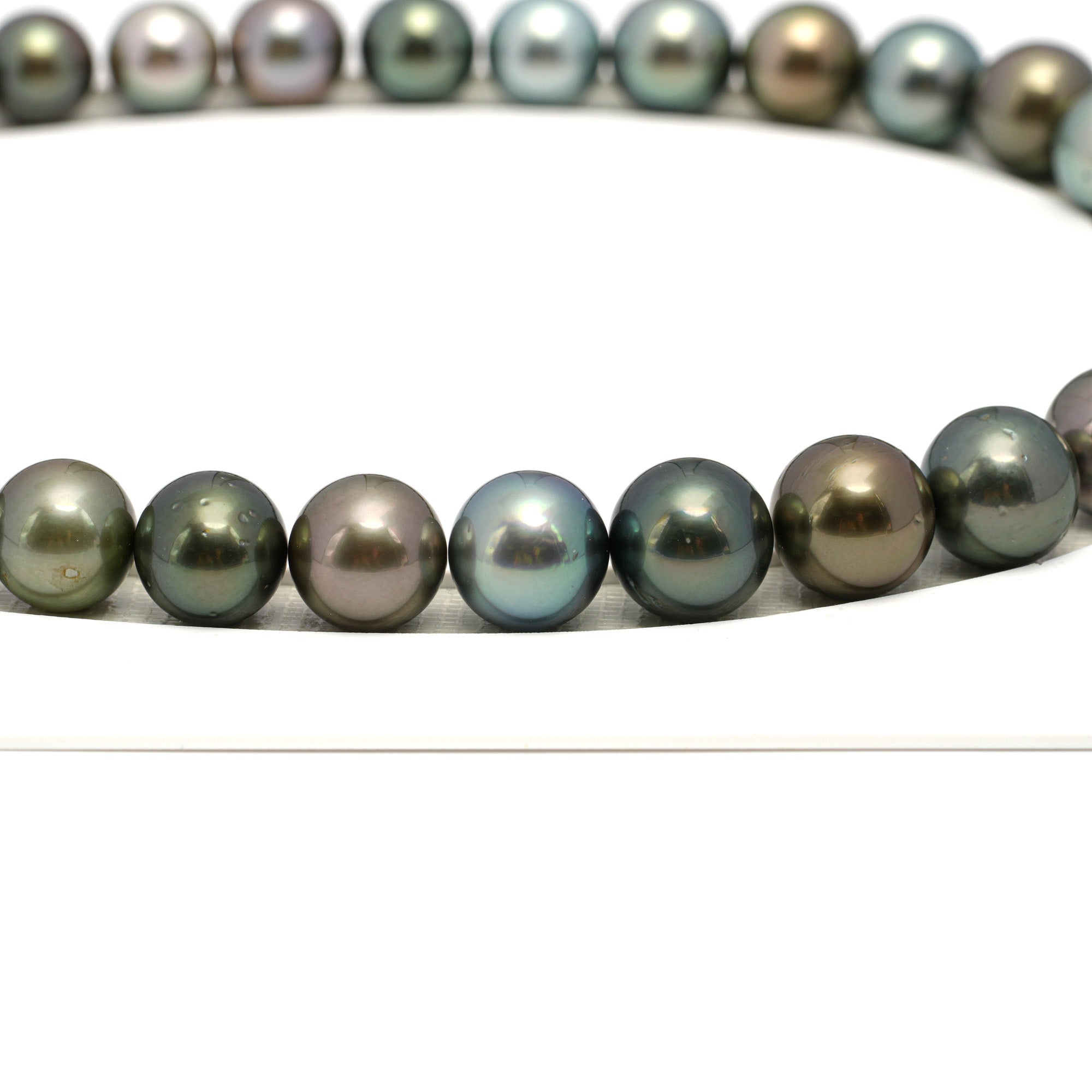 37pcs Multicolor 10-13mm - RSR AAA/AA Quality Tahitian Pearl Necklace NL1667 OR12