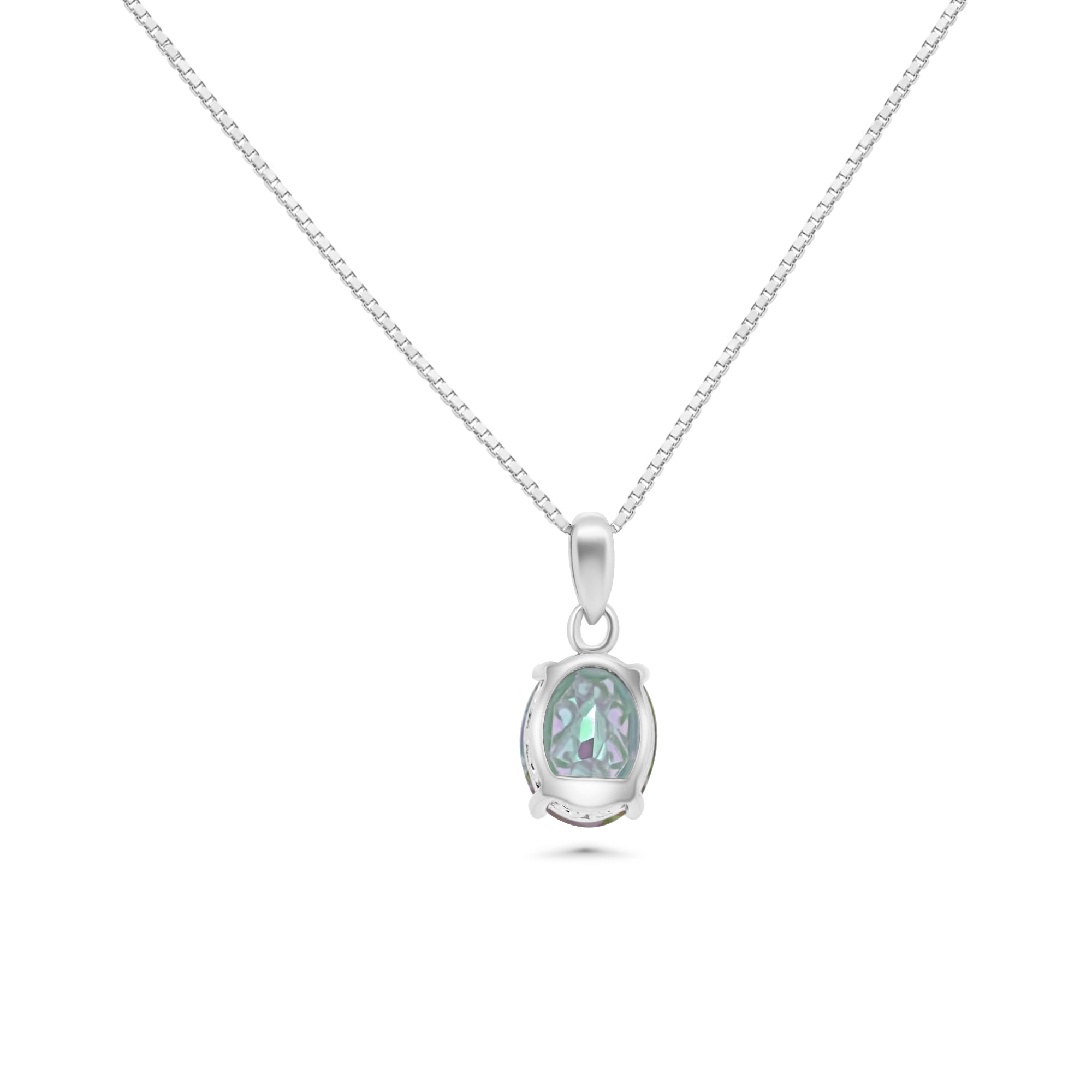 Rainbow Quartz Pendant Oval Cut jewelry SHM1235