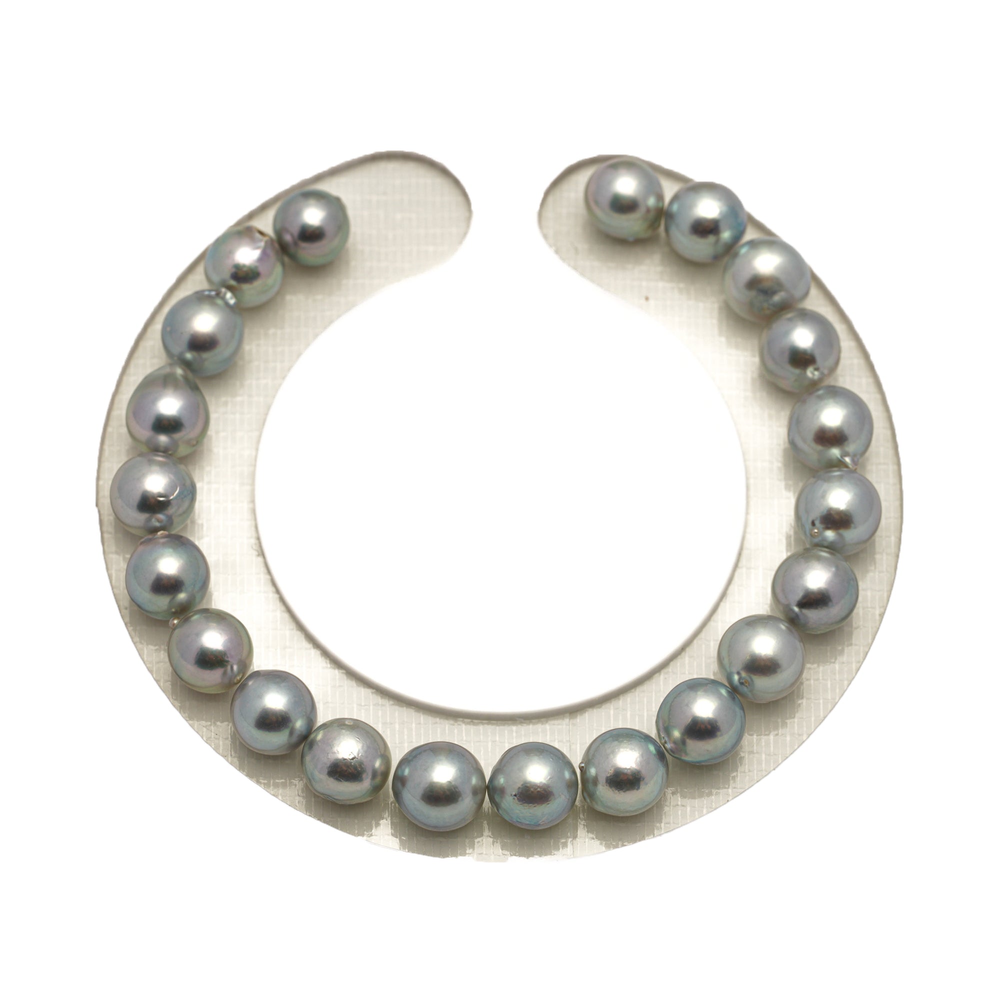 21pcs Akoya Pearl "High Luster" Silver Mix 7-7.8mm - SB/NR AA/AAA Quality Bracelet AKBR2395 CMA1