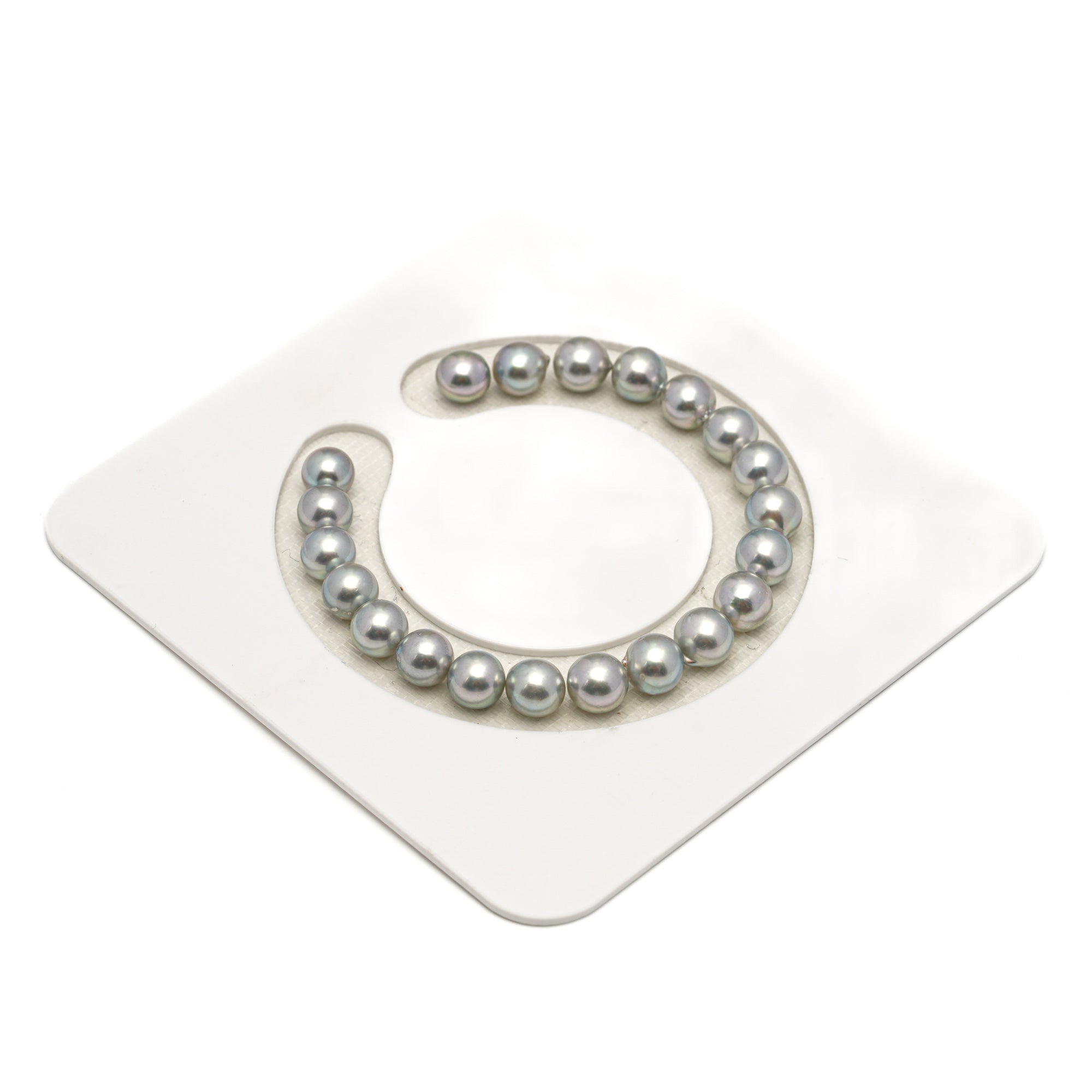 21pcs Akoya Pearl Silver Mix 7.1-7.7mm - SB/NR AA/AAA Quality Bracelet AKBR2422 CMA1