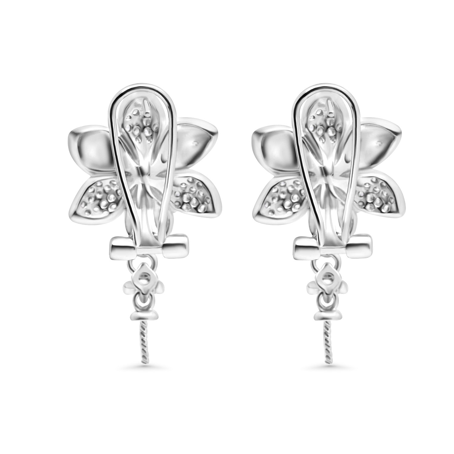 Dangle Earring Clasp 925 Silver for Pearl SC286