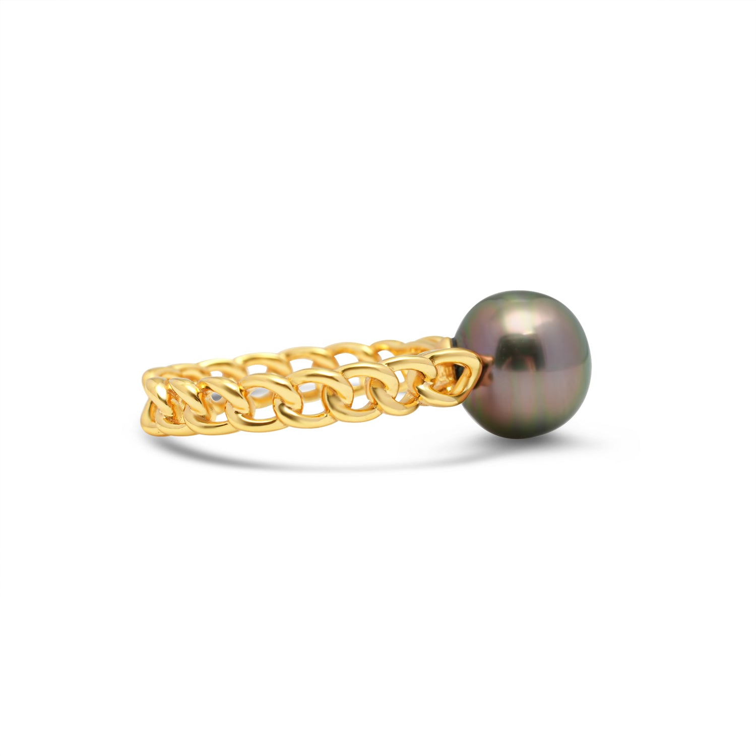 925 Sterling Silver Tahitian Pearl Ring SHM1385 OR11