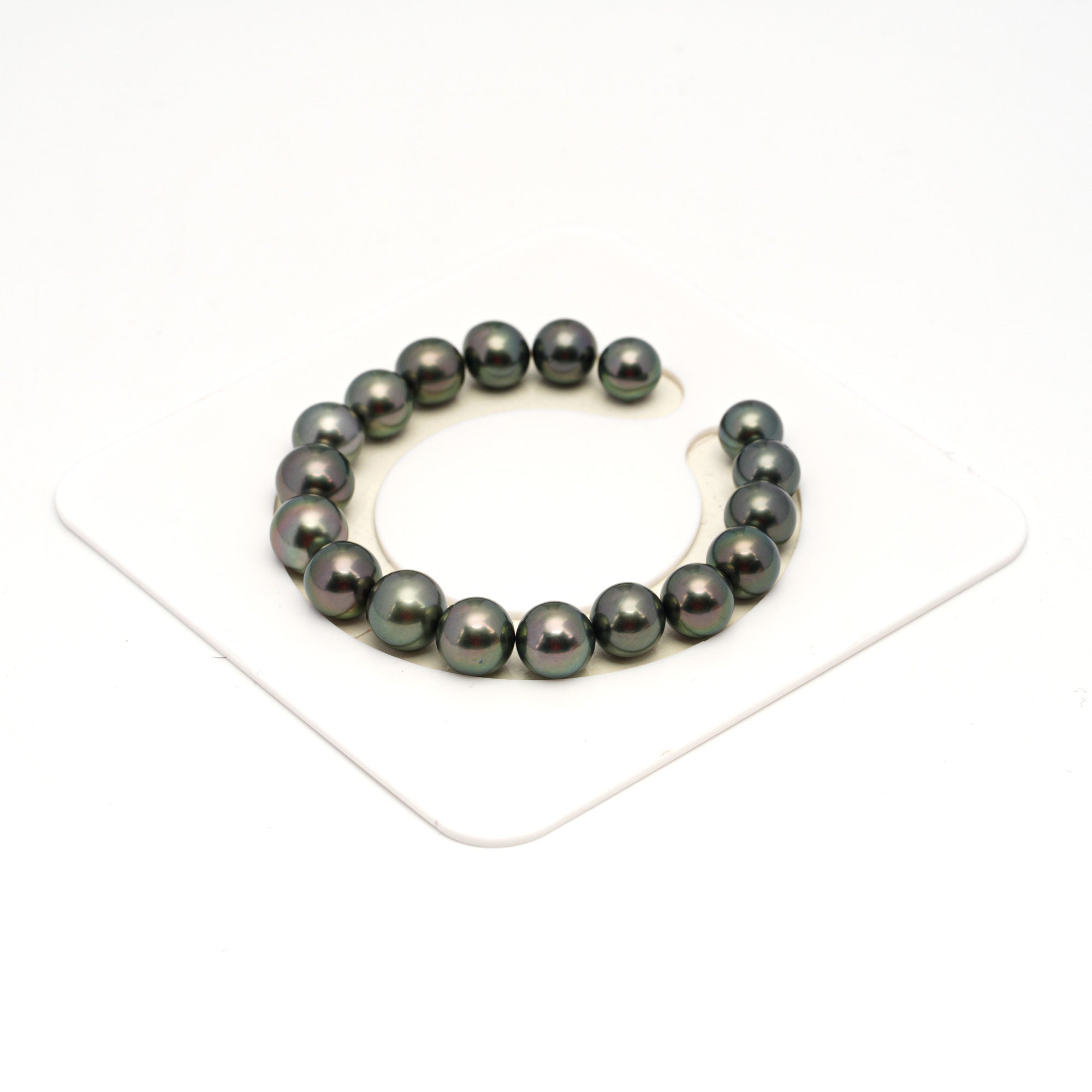 18pcs Deep Green 9-10mm - SR/NR TOP/AAA Quality Tahitian Pearl Bracelet BR2244 CMP8