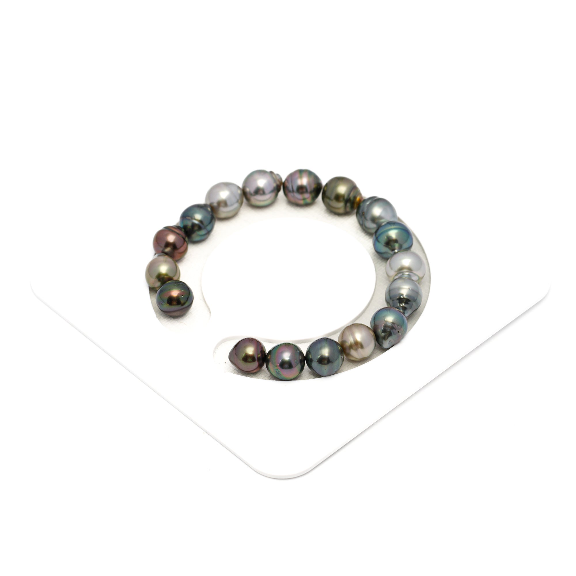 17pcs Multicolor 8-10mm - SB AAA/AA Quality Tahitian Pearl Bracelet BR2274 HL4