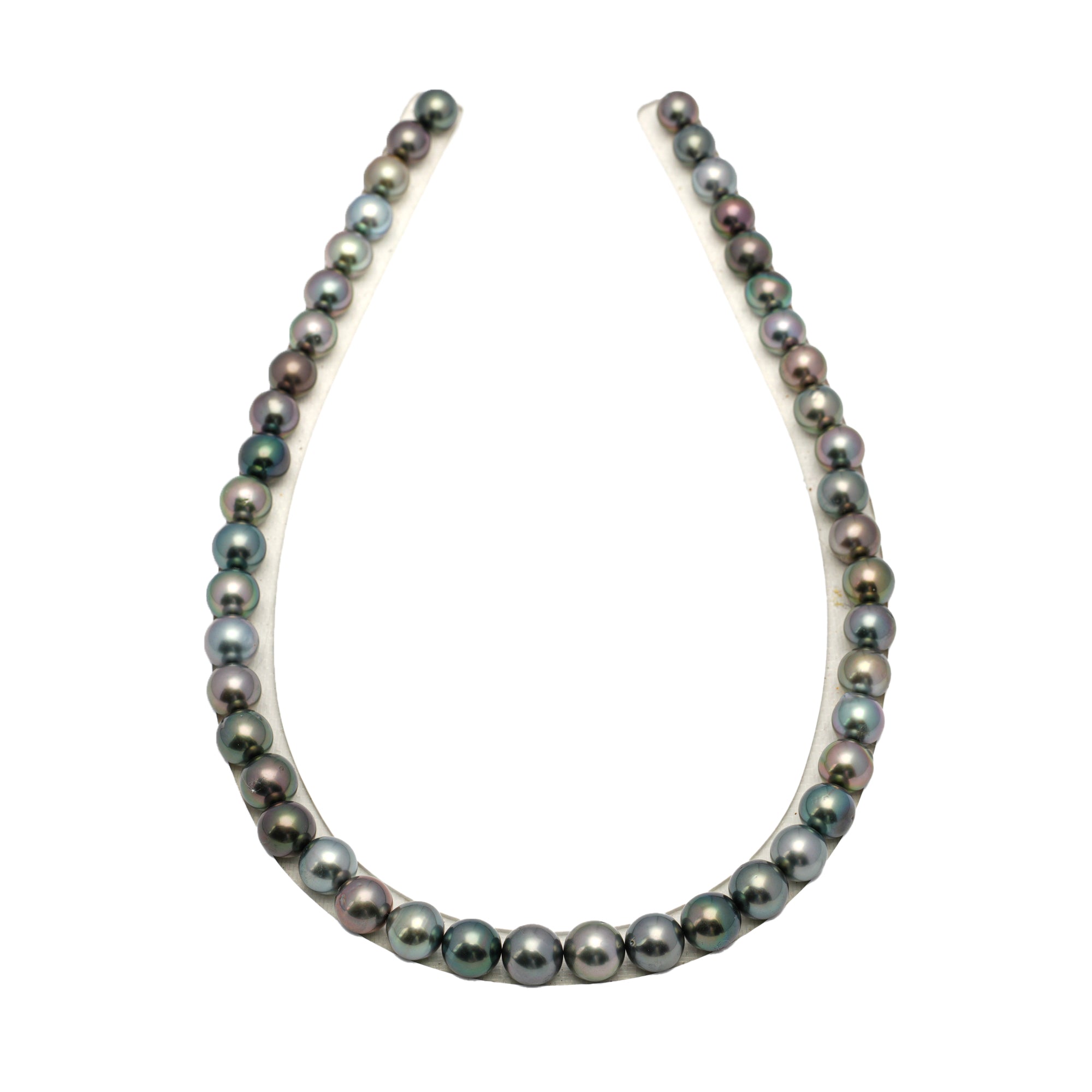 46pcs Multicolor 8-10mm - SR/NR AAA/AA Quality Tahitian Pearl Necklace NL1692 HL4