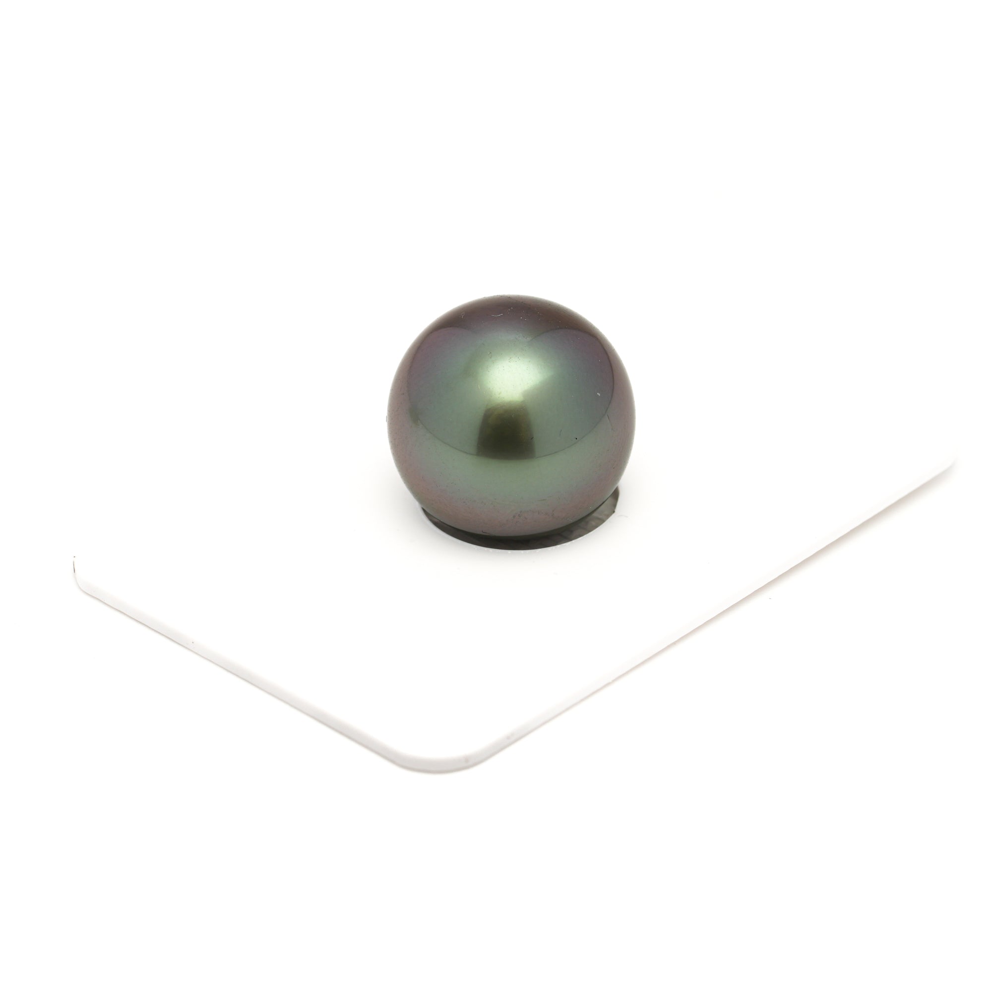Rare "Top Luster" Aubergine 15.2mm - SR/NR AAA Quality Tahitian Pearl Single Certified SK155522