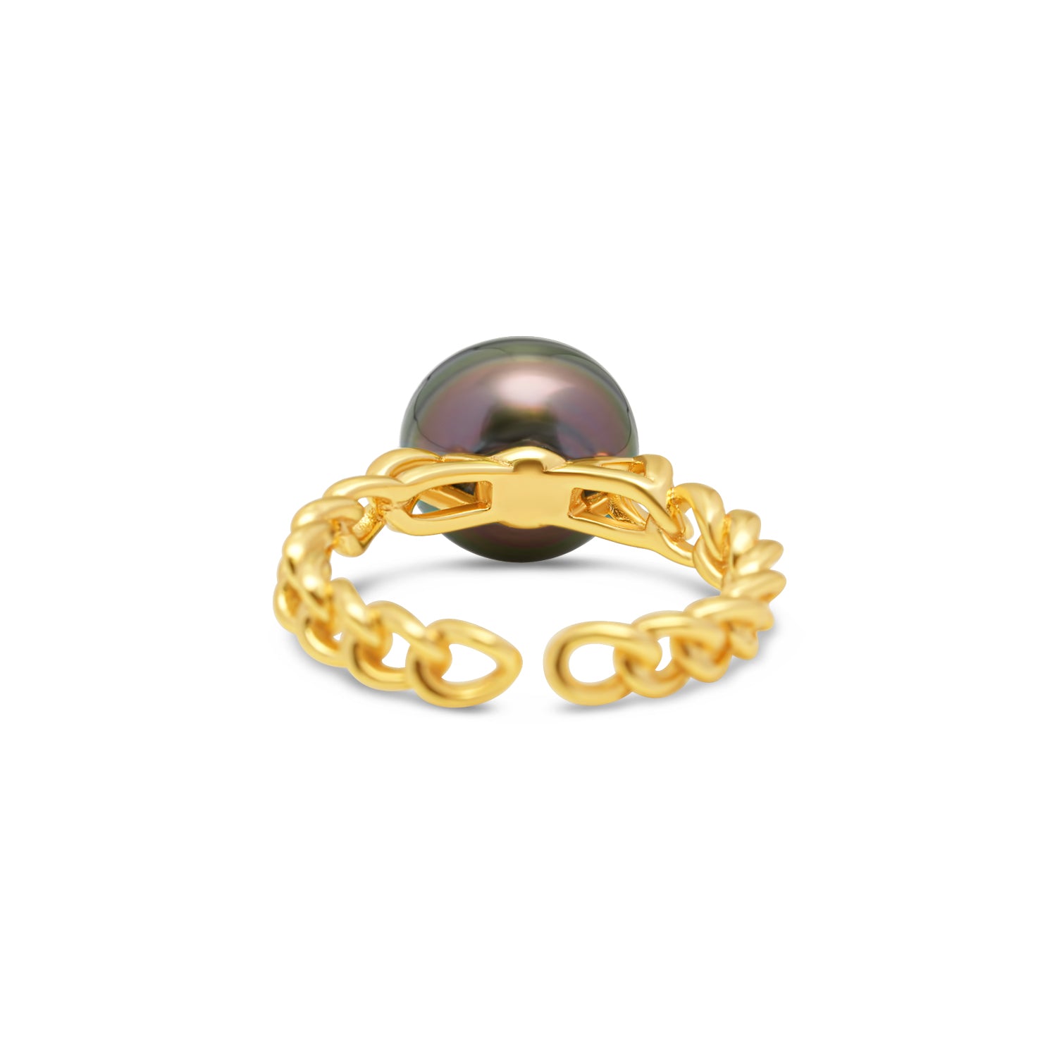 925 Sterling Silver Tahitian Pearl Ring SHM1385 OR11