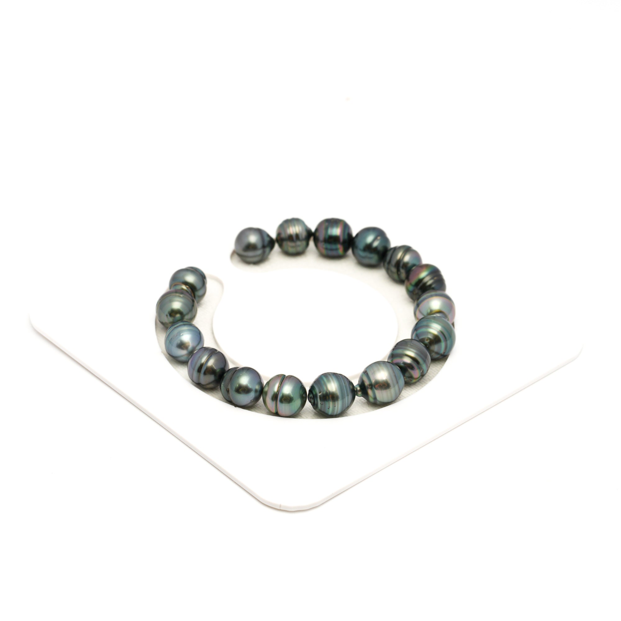 17pcs Dark 9-10mm - CL AAA/AA Quality Tahitian Pearl Bracelet BR2376 TH5