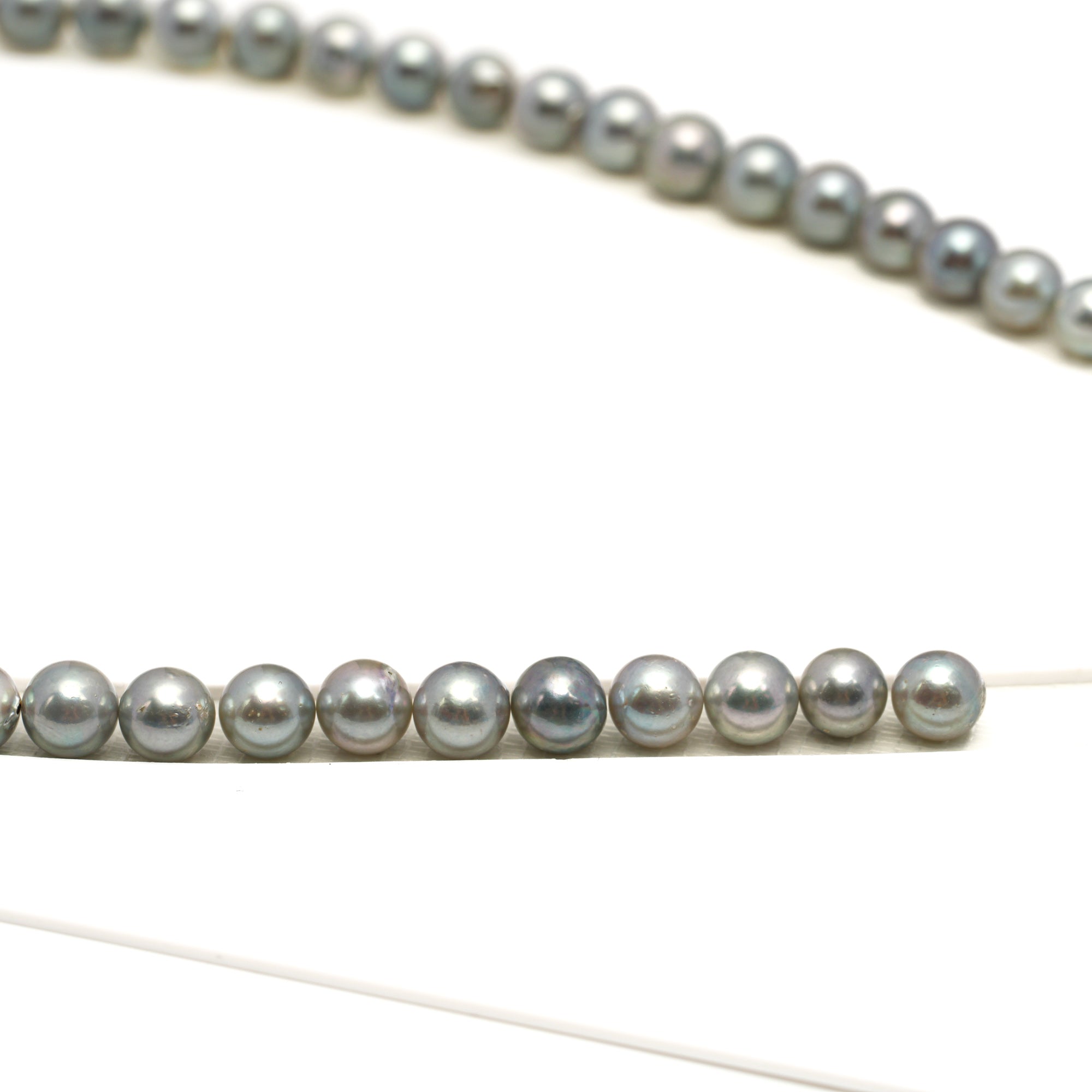 53pcs Akoya Pearl "High Luster" Silver Mix 7-7.9mm - SB/NR AA/A Quality Necklace AKNL1755 CMA1