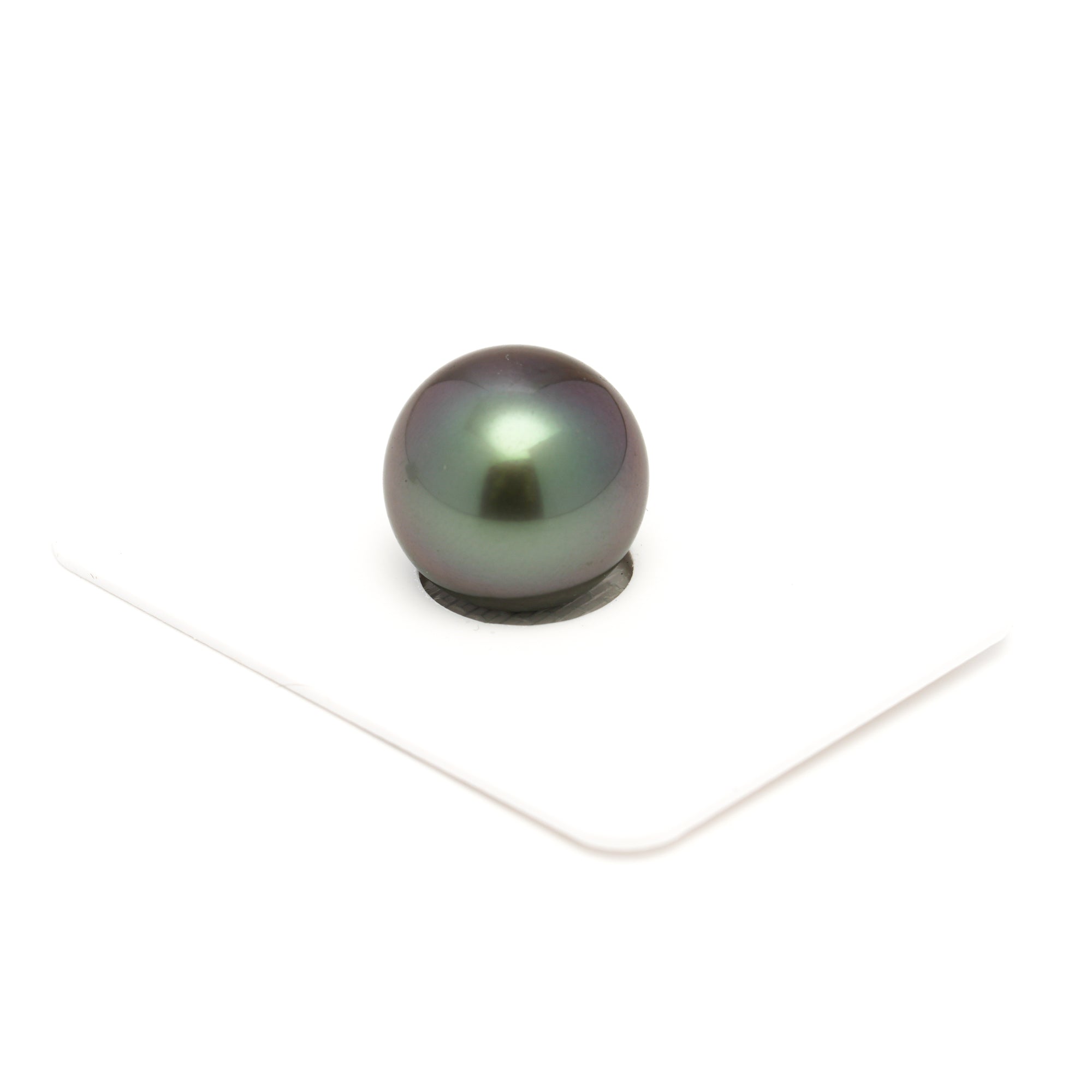 Rare "Top Luster" Aubergine 15.2mm - SR/NR AAA Quality Tahitian Pearl Single Certified SK155522