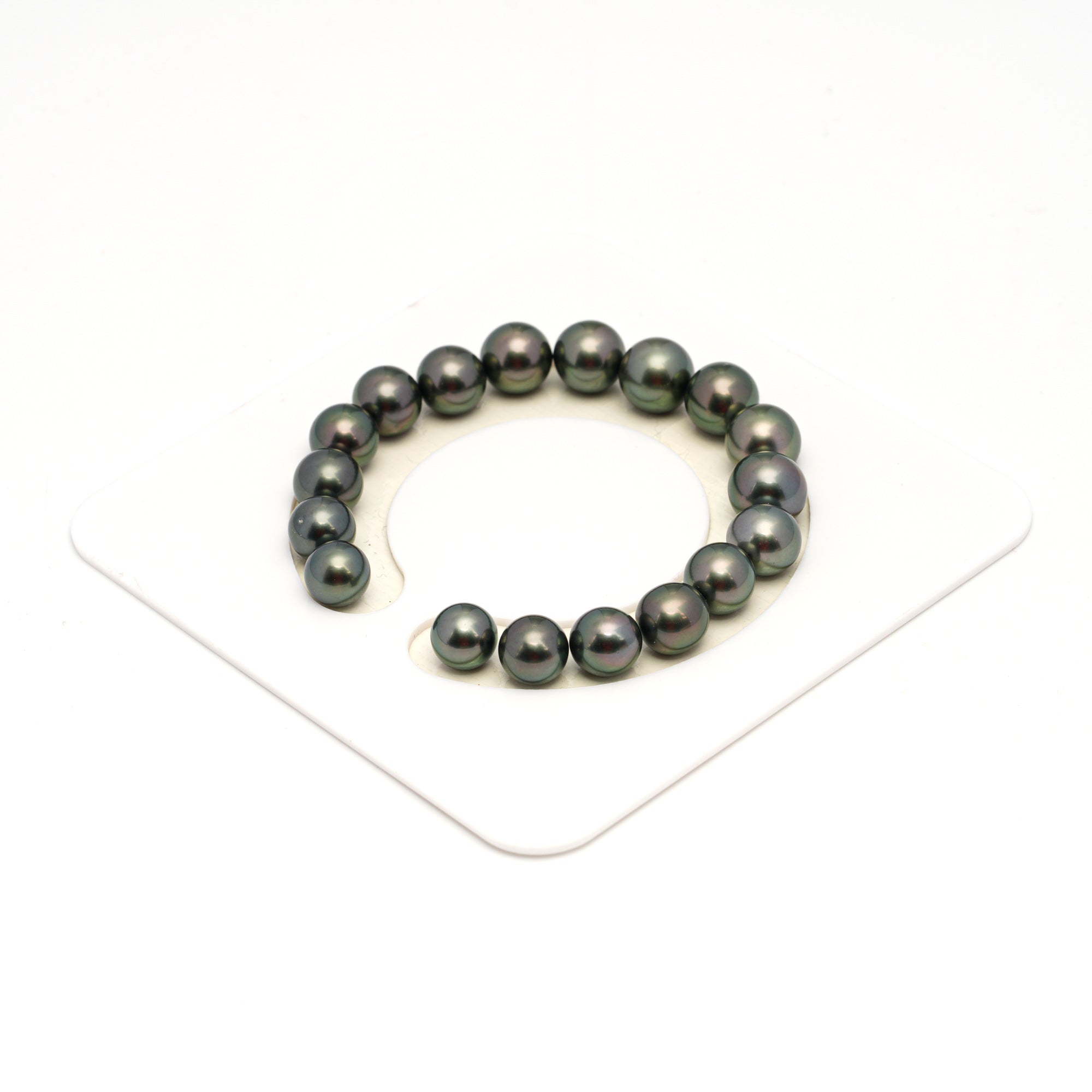 18pcs Deep Green 9-10mm - SR/NR TOP/AAA Quality Tahitian Pearl Bracelet BR2244 CMP8