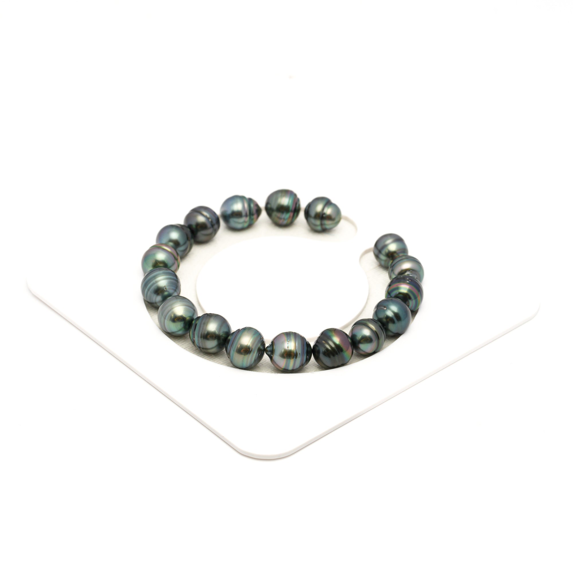 17pcs Dark 9-10mm - CL AAA/AA Quality Tahitian Pearl Bracelet BR2376 TH5