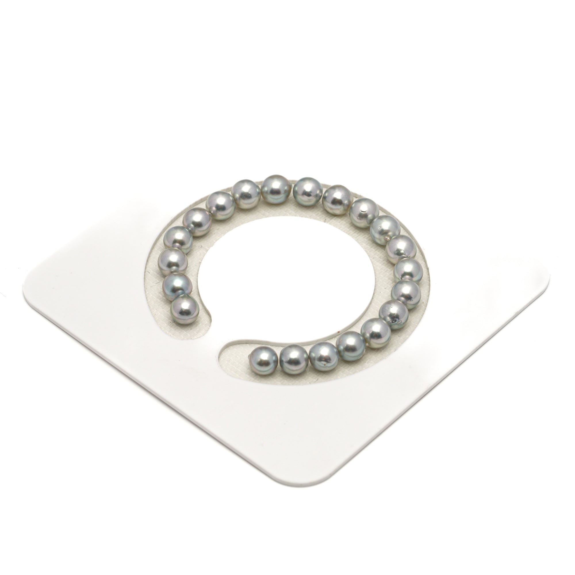 21pcs Akoya Pearl Silver Mix 7.1-7.7mm - SB/NR AA/AAA Quality Bracelet AKBR2422 CMA1