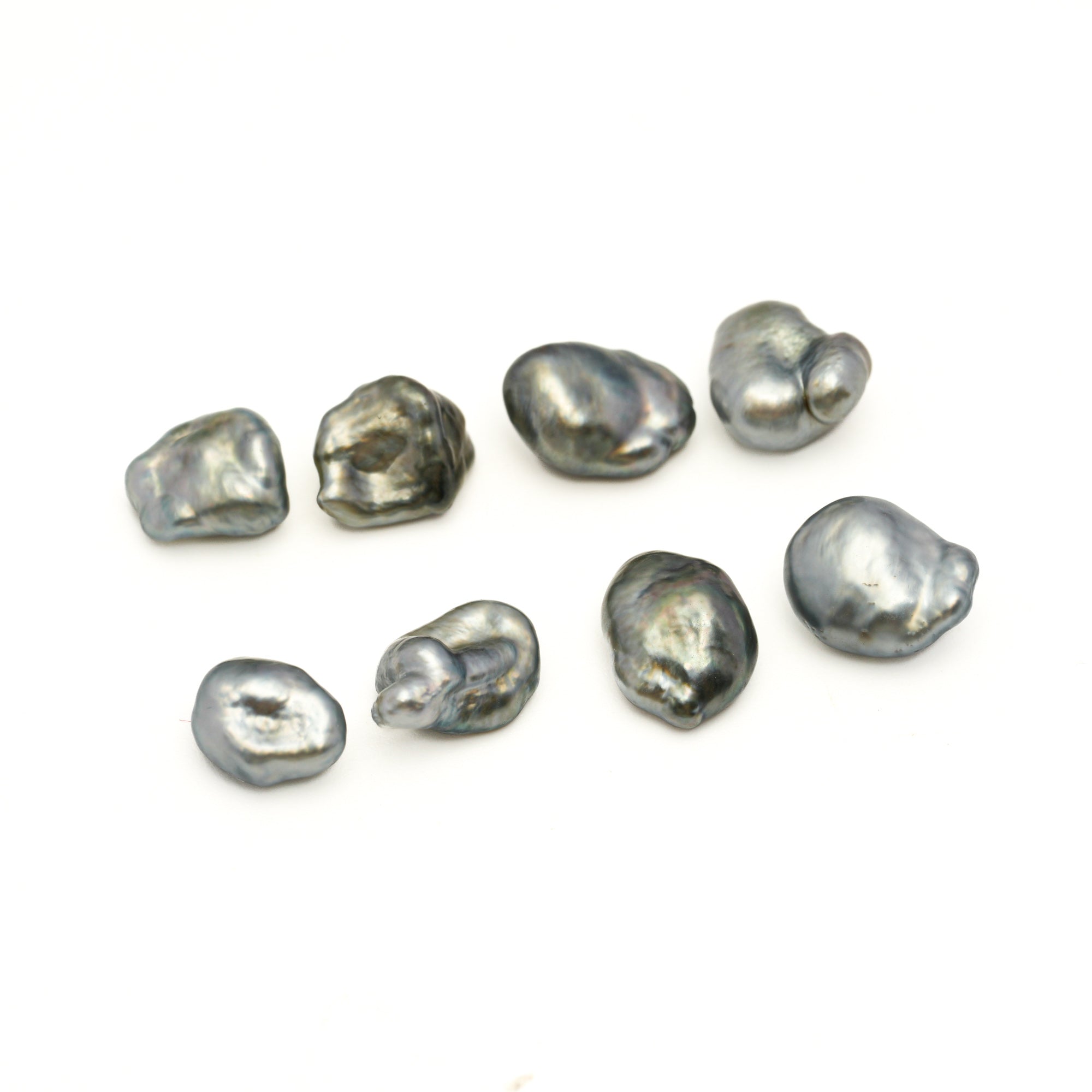8pcs Silver 5-6mm - 3.8g KESHI AAA Quality Tahitian Pearl Keshi MP560 CM3