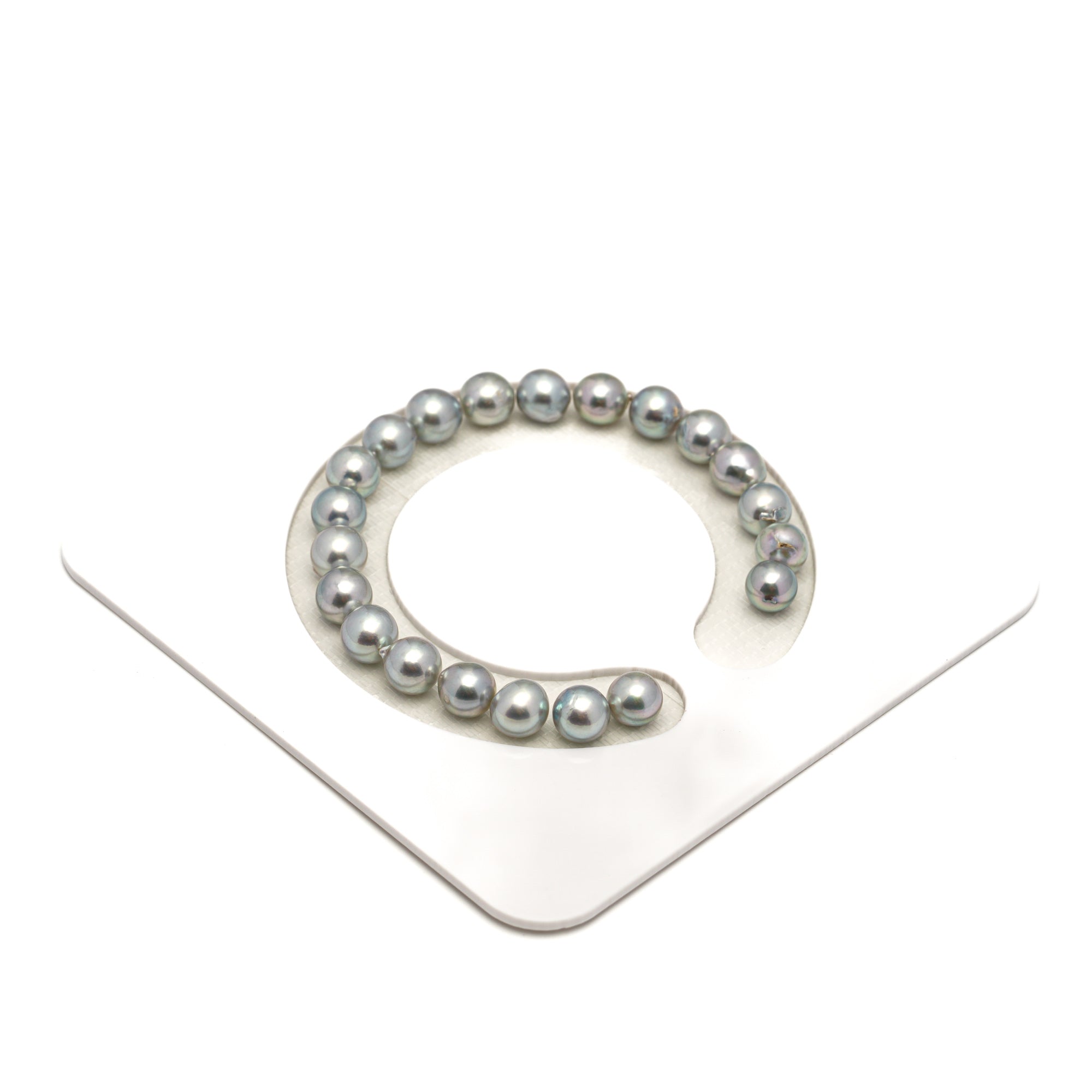 21pcs Akoya Pearl "High Luster" Silver Mix 7-7.8mm - SB/NR AA/AAA Quality Bracelet AKBR2395 CMA1