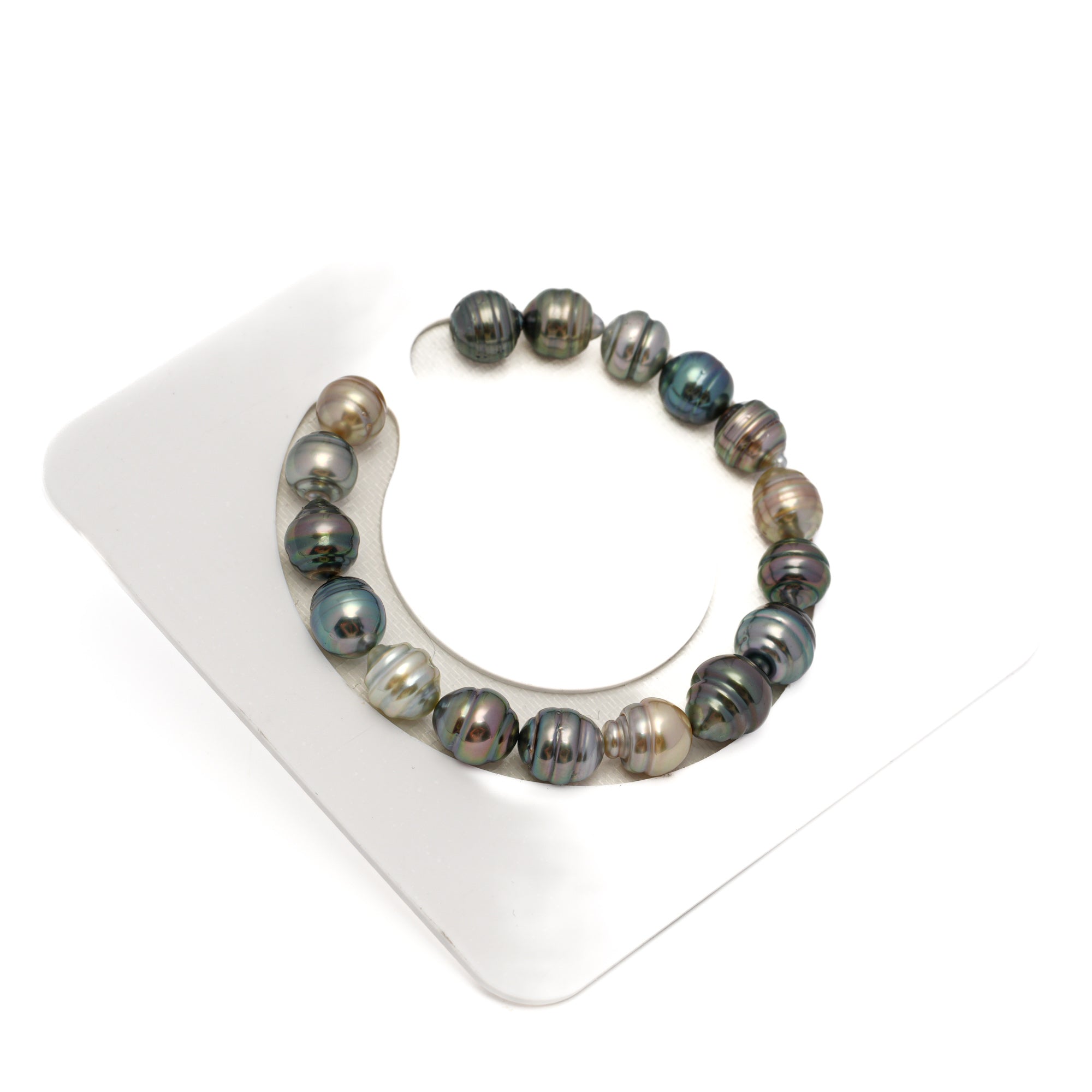 17pcs Multicolor 9-10mm - CL AAA Quality Tahitian Pearl Bracelet BR2288 HL4