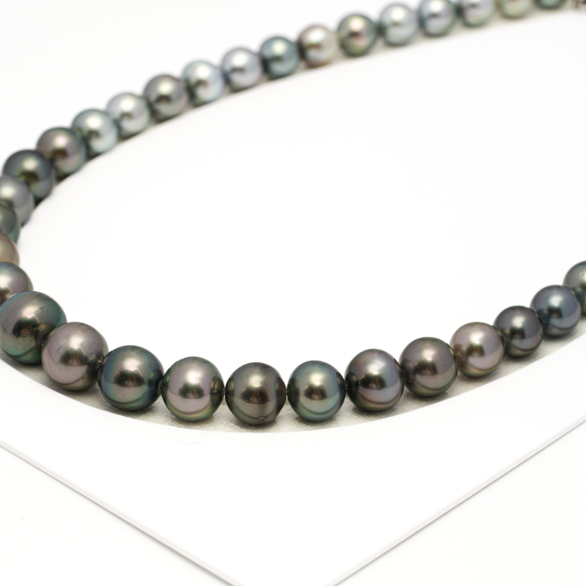 41pcs Multicolor 8-13mm - SB/NR AAA/AA Quality Tahitian Pearl Drilled Necklace NL1729 WF1