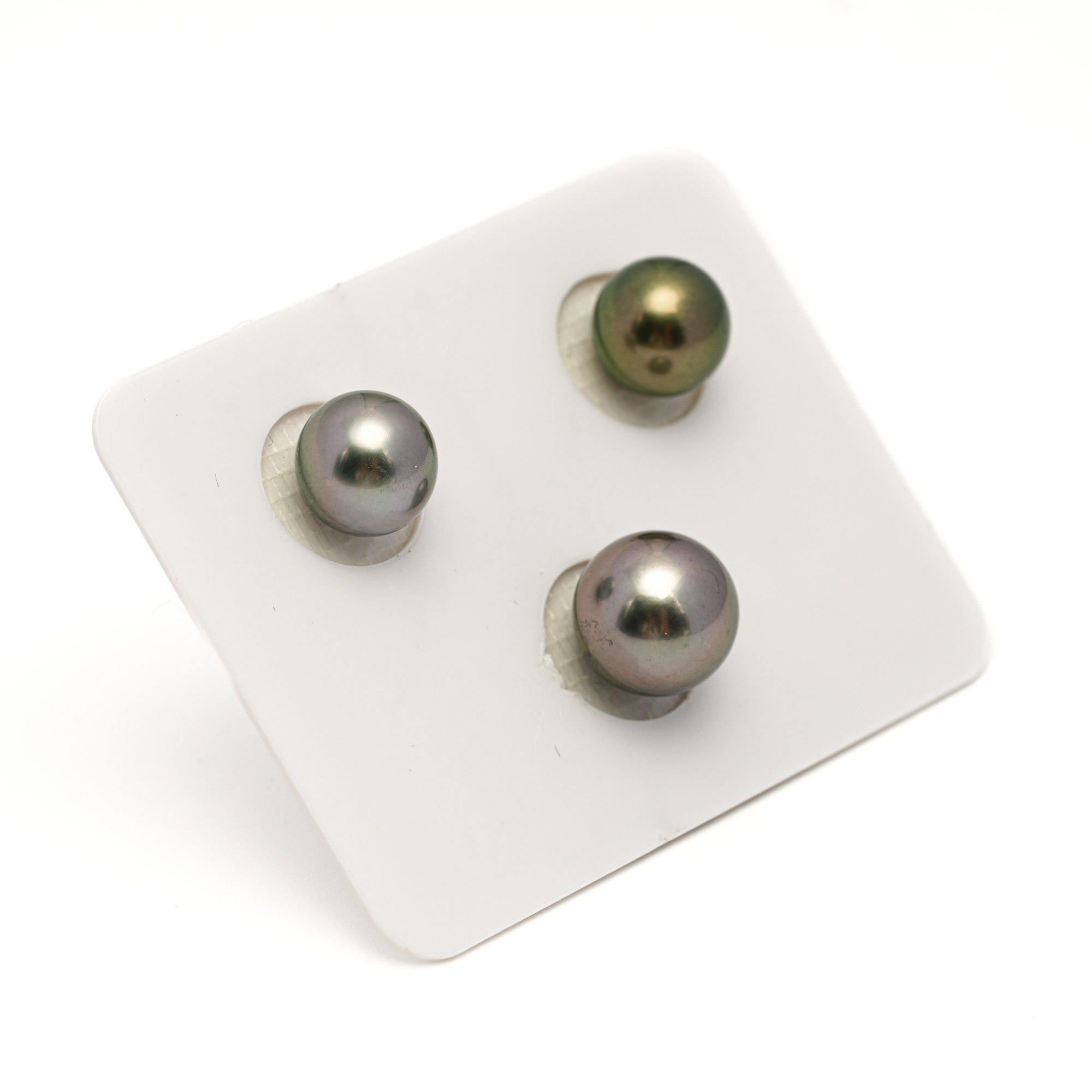 3pcs Multicolor 9.6-11.4mm - SR AAA Quality Tahitian Pearl Trio Set ER1845 OR13