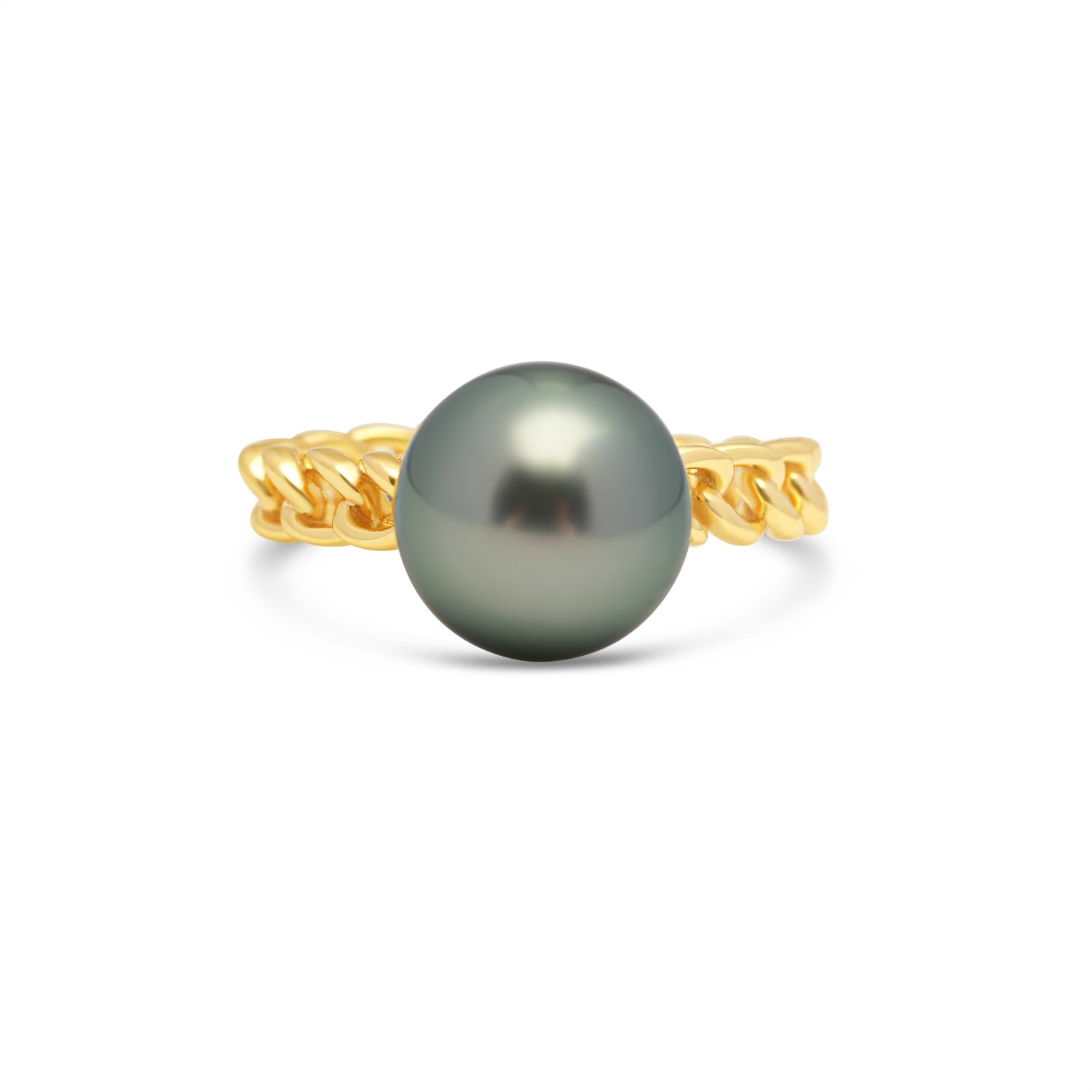 925 Sterling Silver Tahitian Pearl Ring SHM1385 OR11
