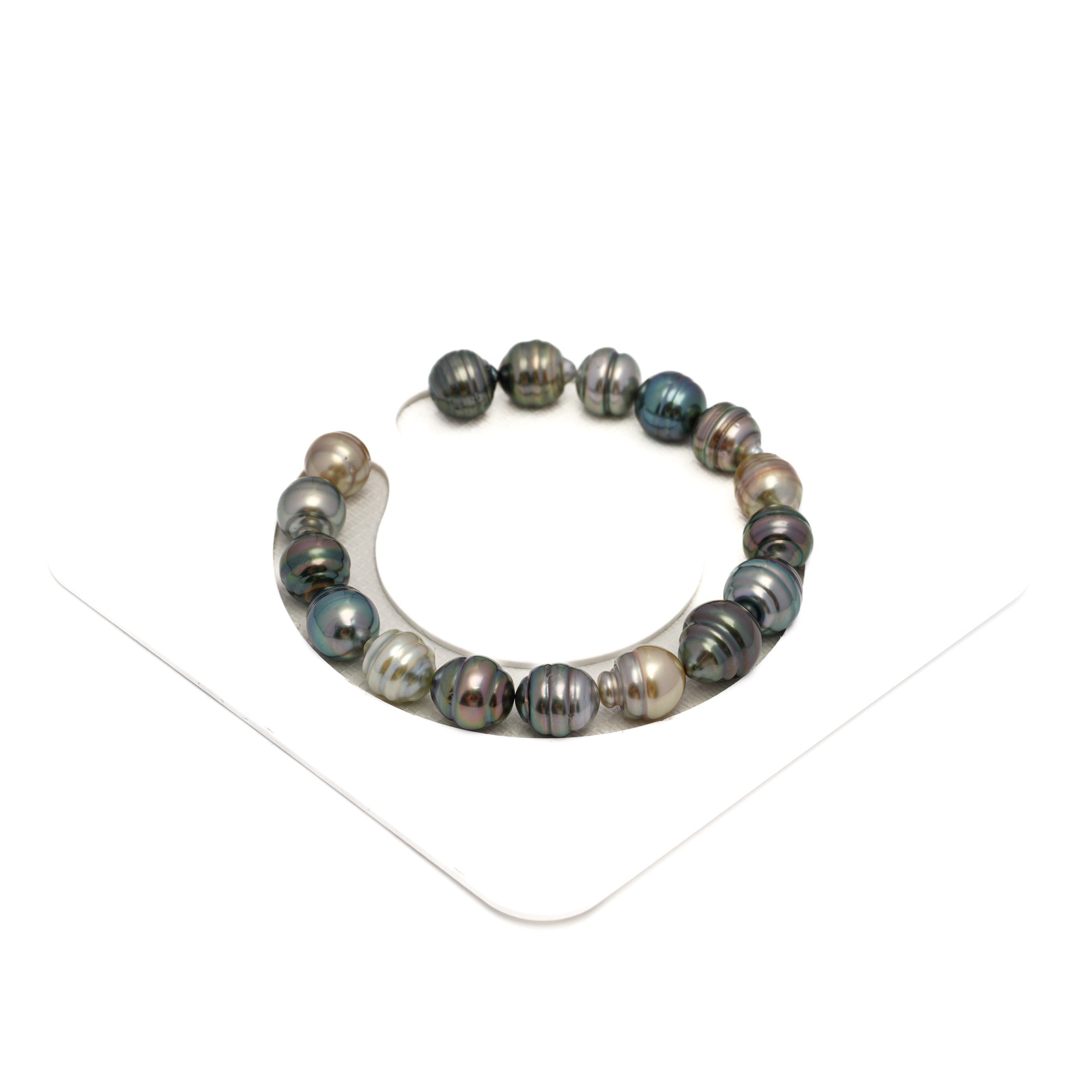 17pcs Multicolor 9-10mm - CL AAA Quality Tahitian Pearl Bracelet BR2288 HL4