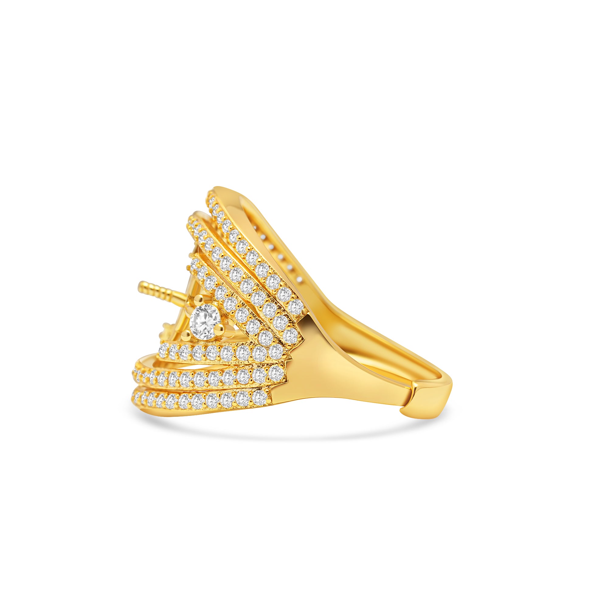 Adjustable Ring 925 Silver for pearl SC473G