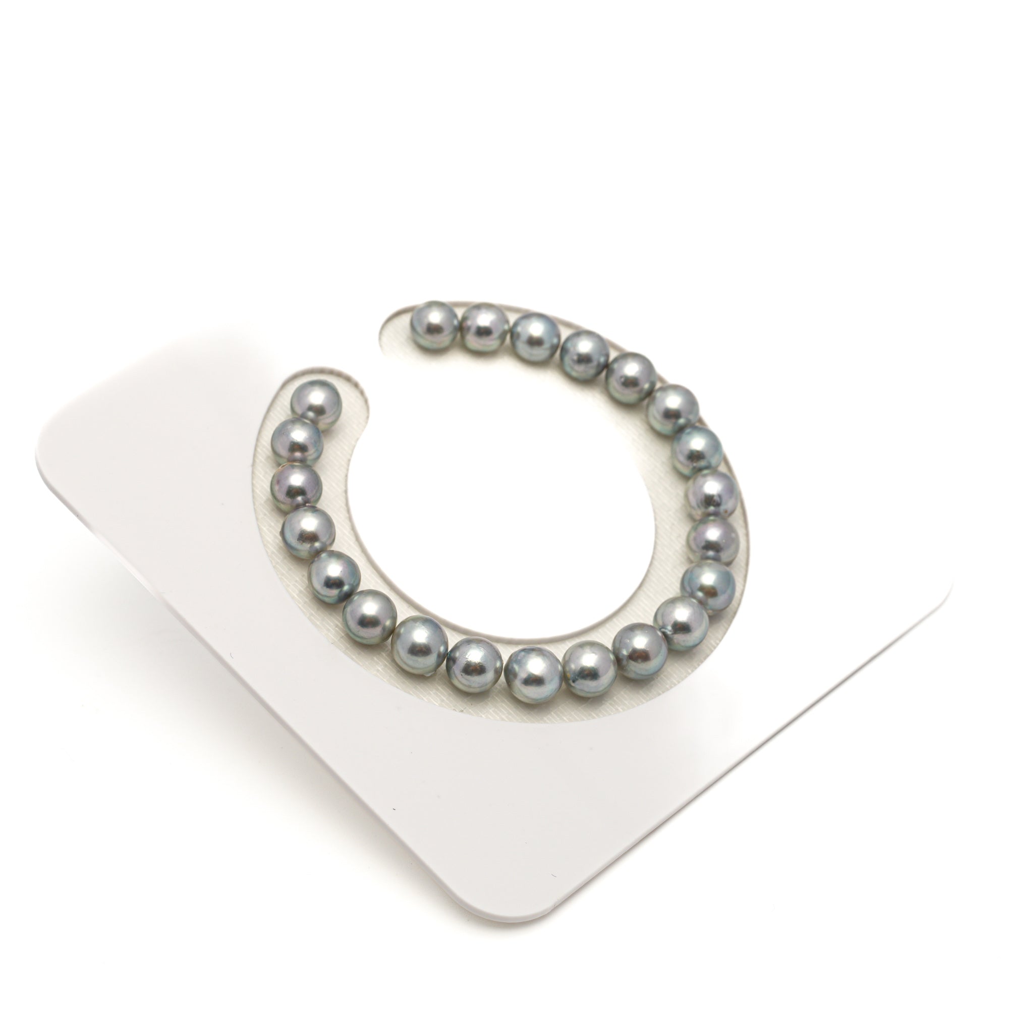 22pcs Akoya Pearl "High Luster" Silver Mix 7.3-7.8mm - SR/NR AA/A Quality Bracelet AKBR2423 CMA1