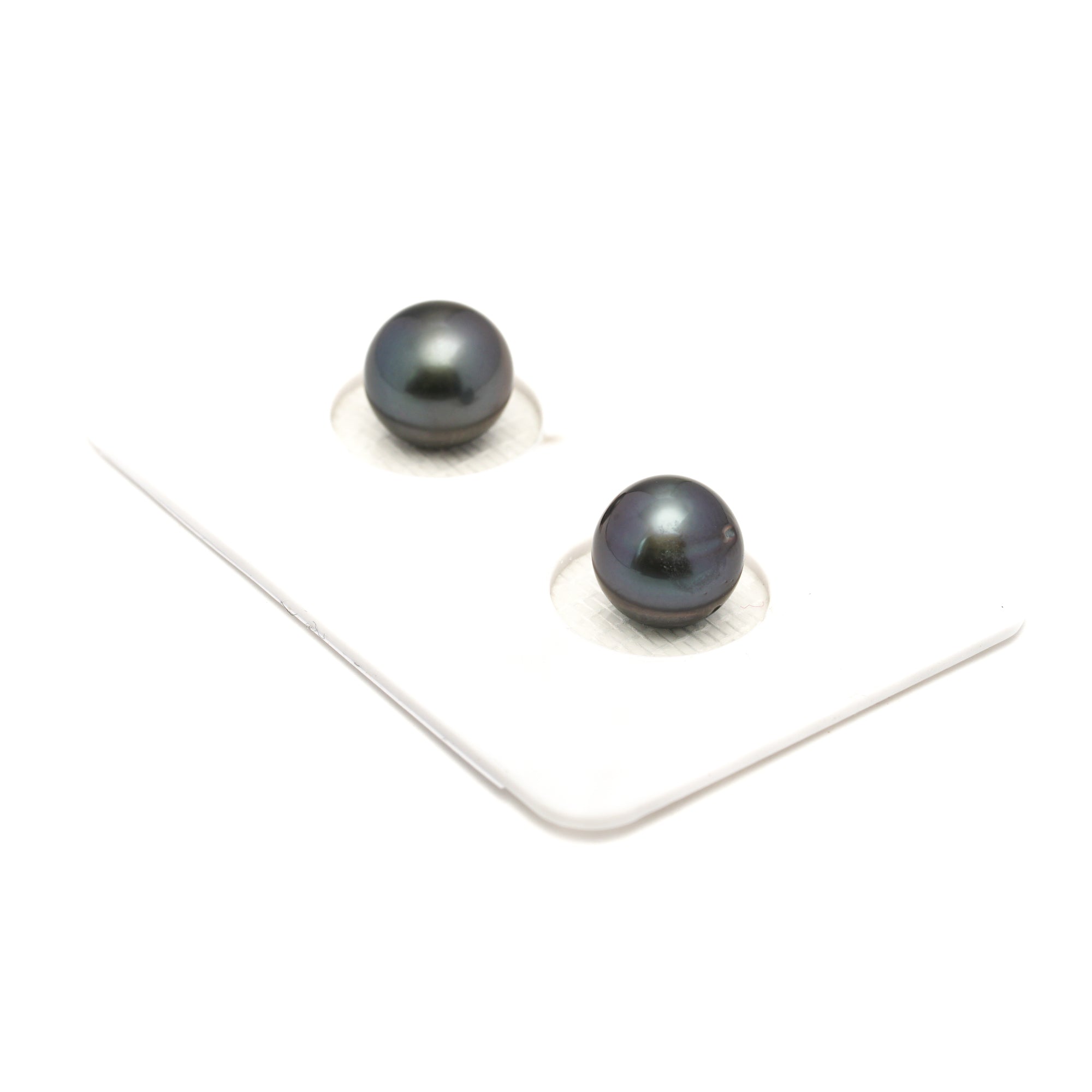 2pcs Blue 8.4-8.6mm - NR AAA/AA Quality Tahitian Pearl Pair ER1893 LP1