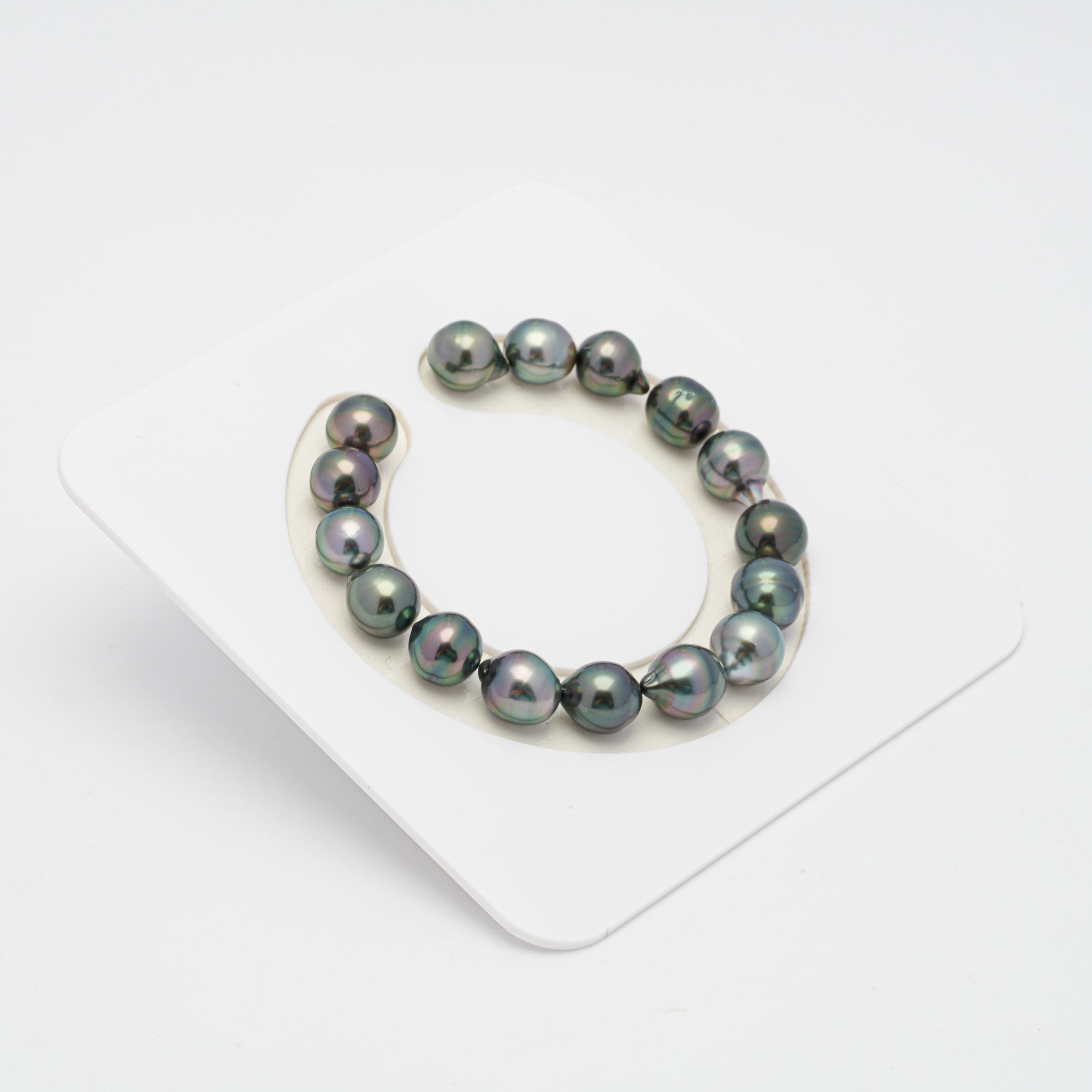 16pcs Green 9-10mm - SB AAA/AA Quality Tahitian Pearl Bracelet BR2041 OR7