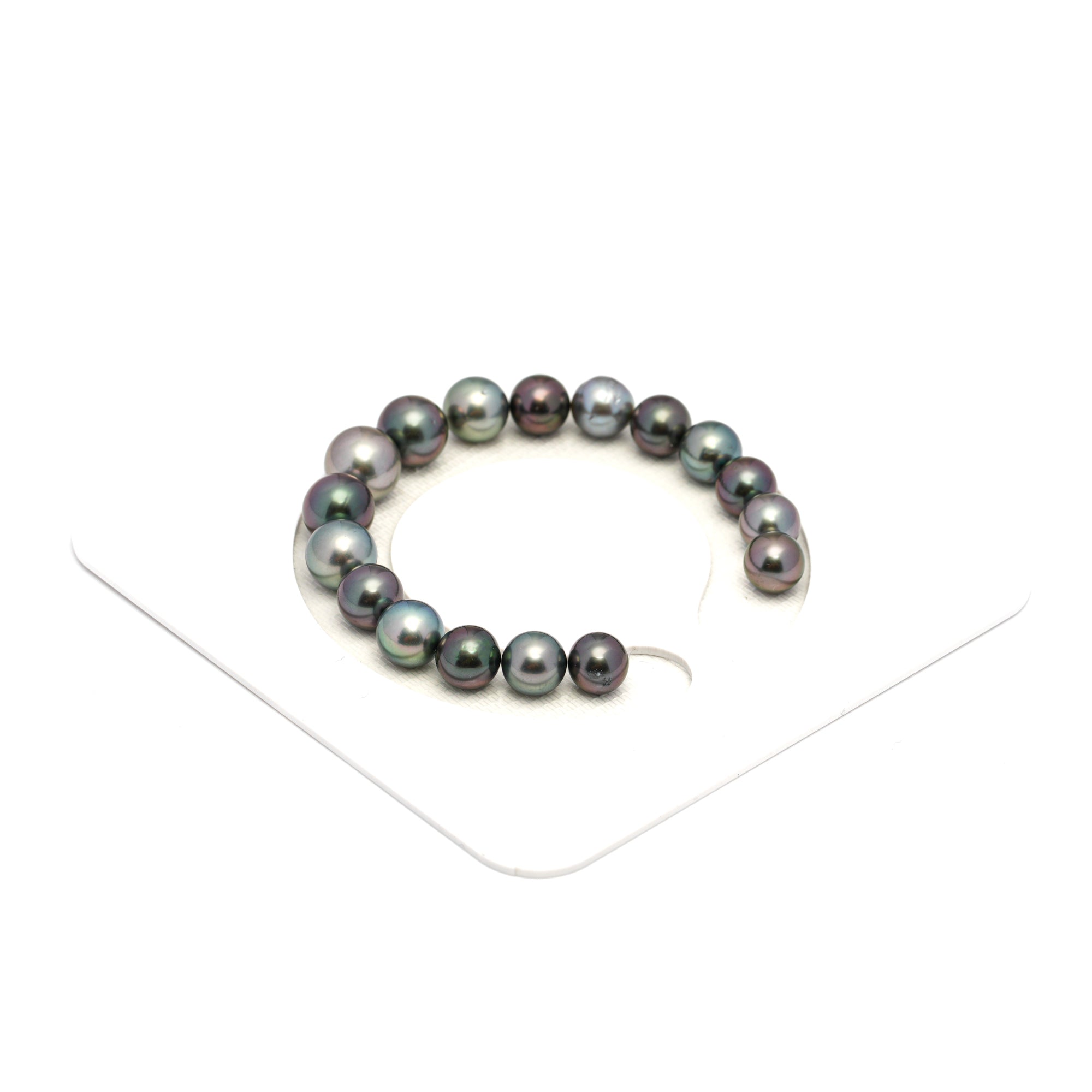 17pcs Multicolor 8-11mm - SR AAA/AA Quality Tahitian Pearl Bracelet BR2255