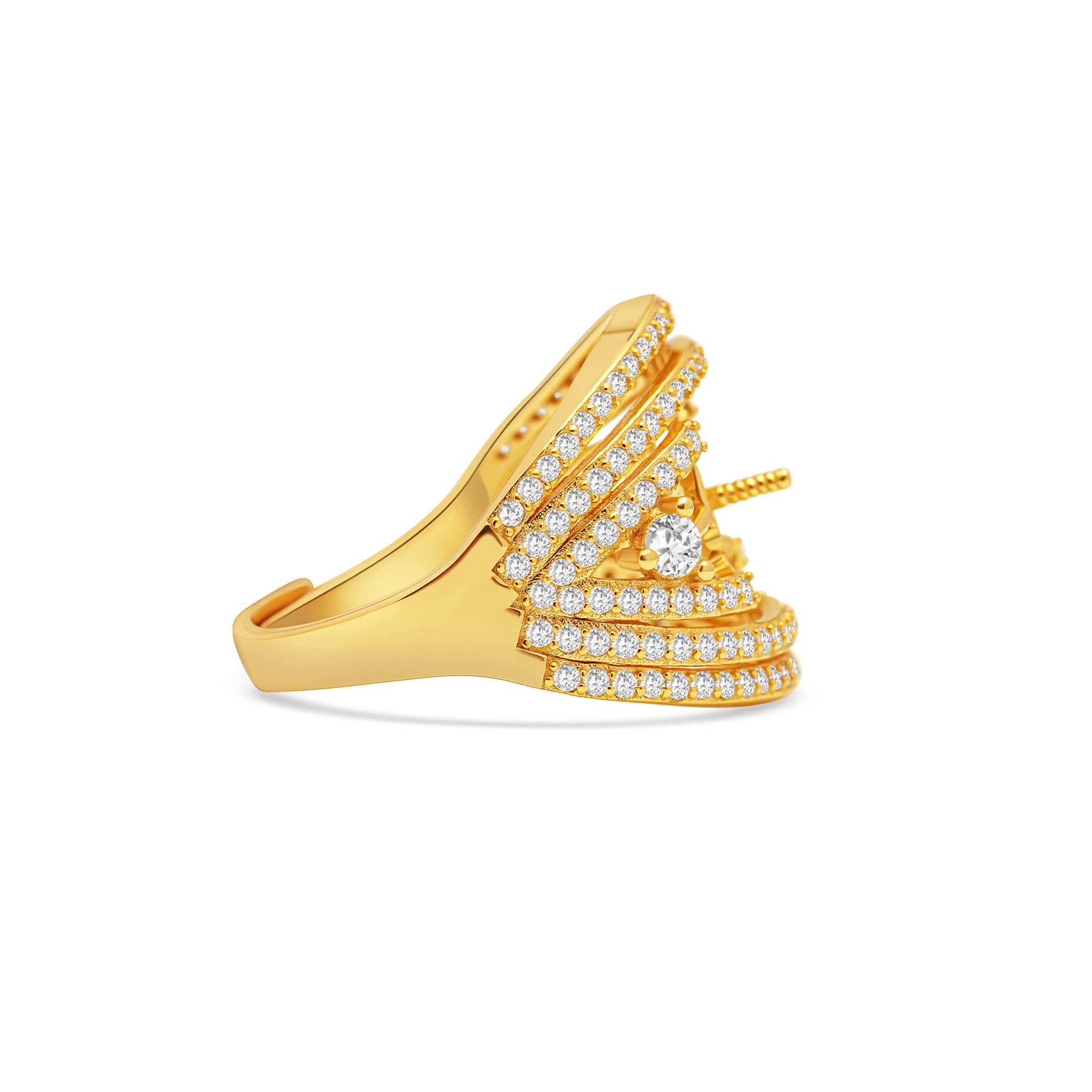 Adjustable Ring 925 Silver for pearl SC473G