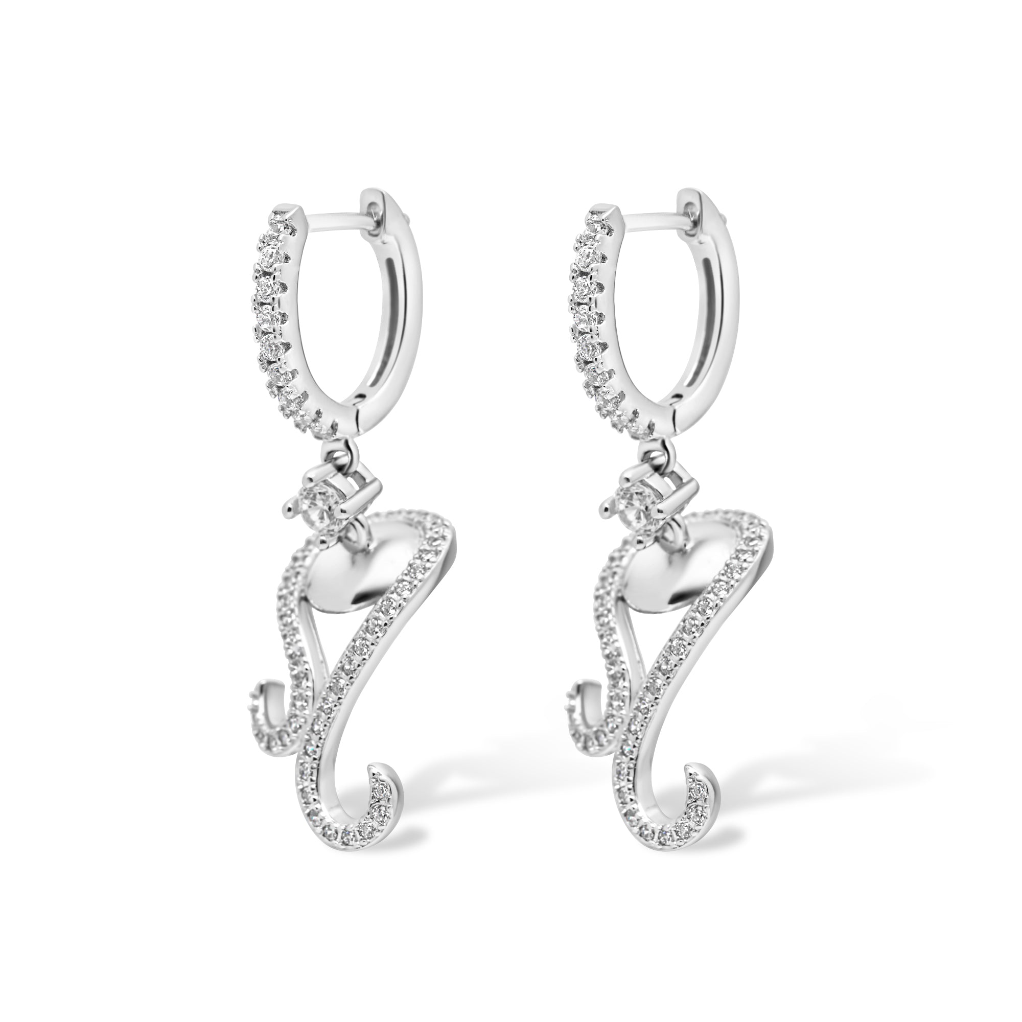 Dangle Earring Bails 925 Silver for Pearl SC135