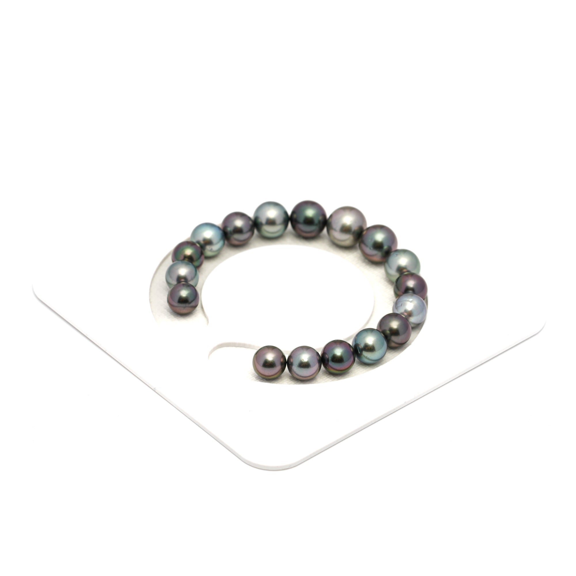 17pcs Multicolor 8-11mm - SR AAA/AA Quality Tahitian Pearl Bracelet BR2255