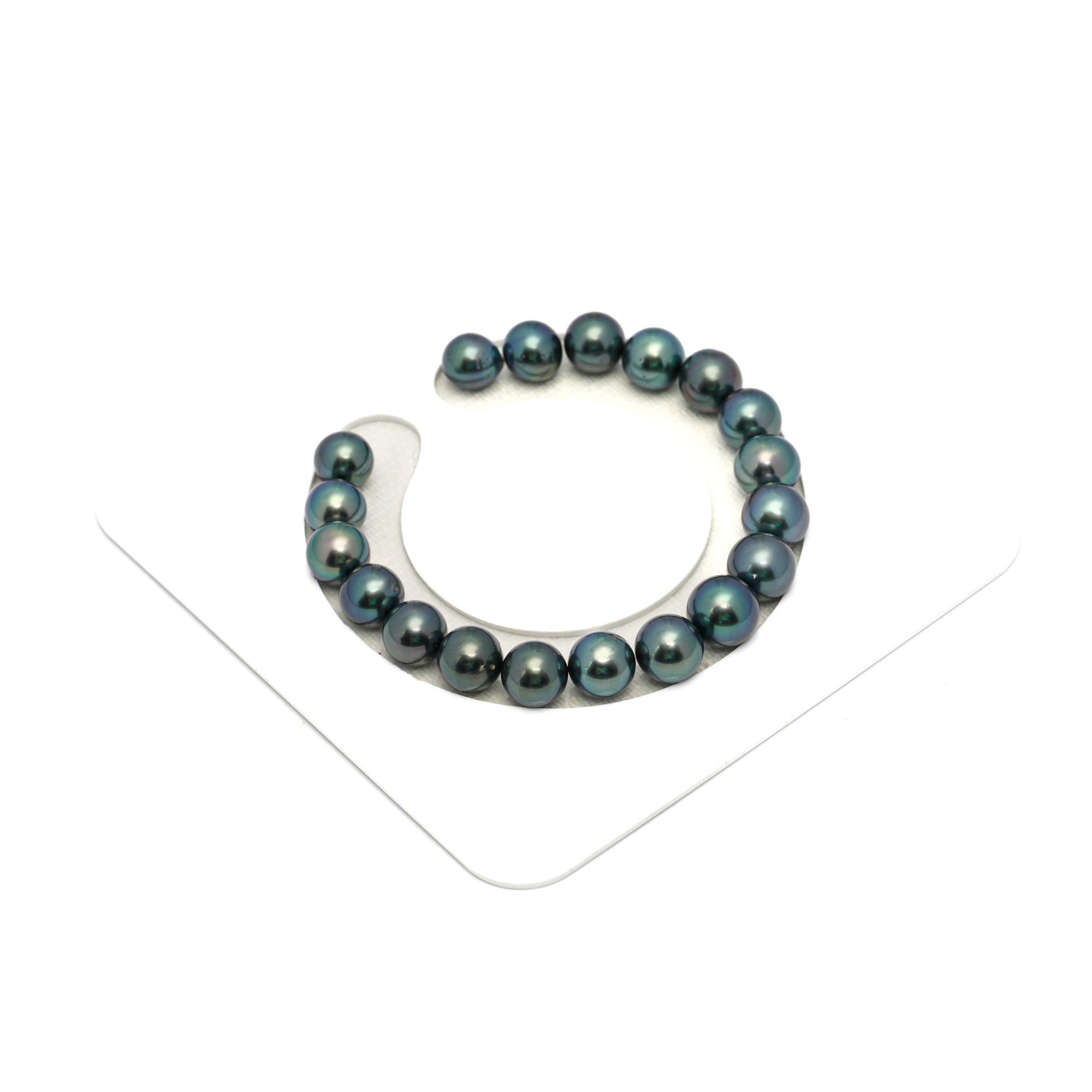 19pcs Blue Green 8-10mm - SR AAA/A Quality Tahitian Pearl Bracelet BR2292 HL4