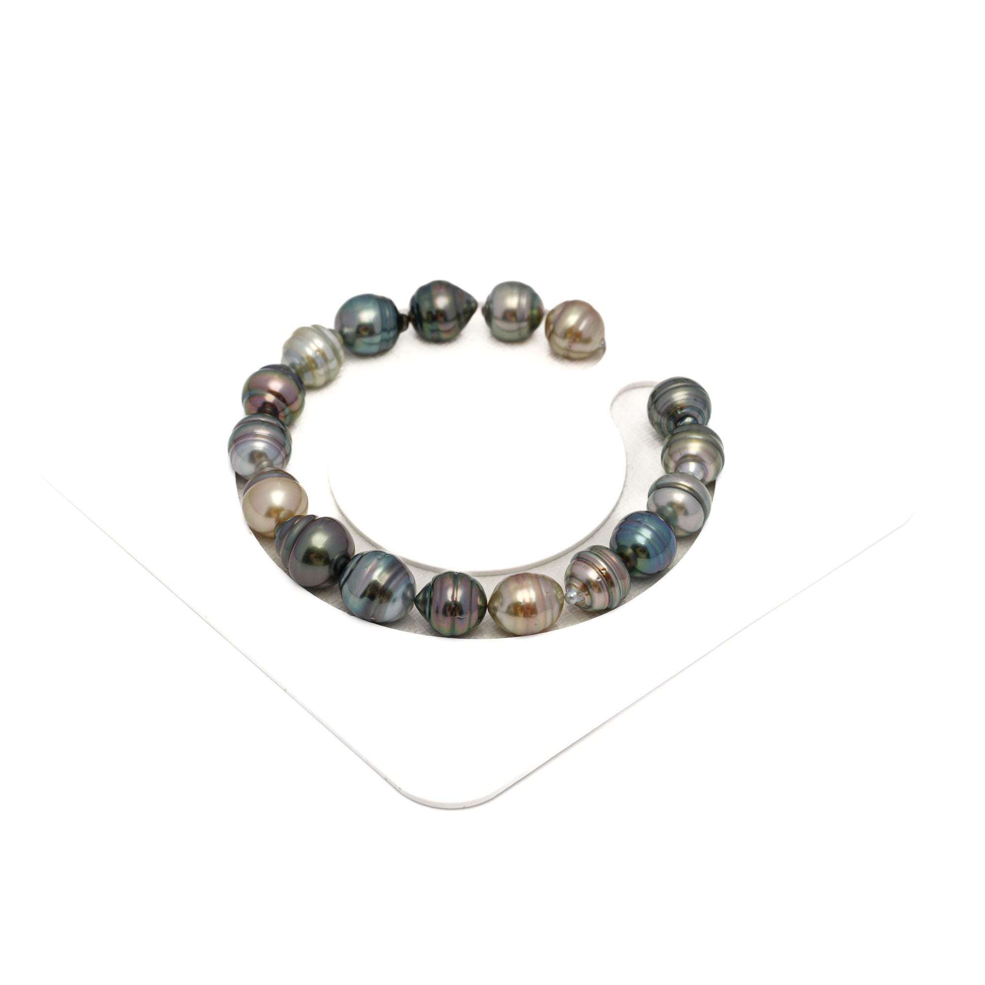 17pcs Multicolor 9-10mm - CL AAA Quality Tahitian Pearl Bracelet BR2288 HL4