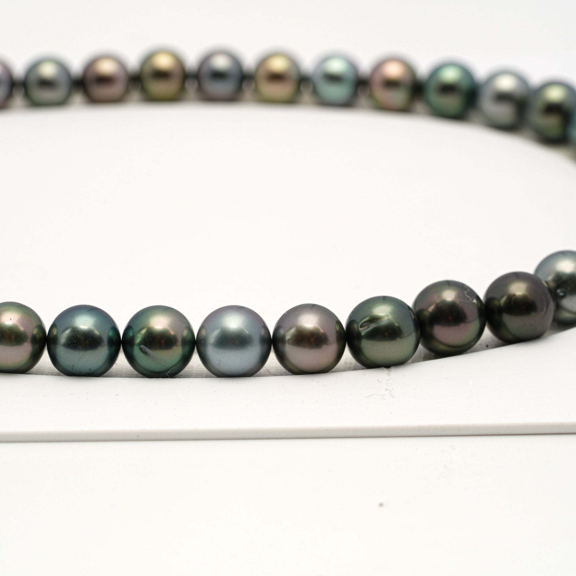 46pcs Multicolor 8-10mm - SR/NR AAA/AA Quality Tahitian Pearl Necklace NL1692 HL4