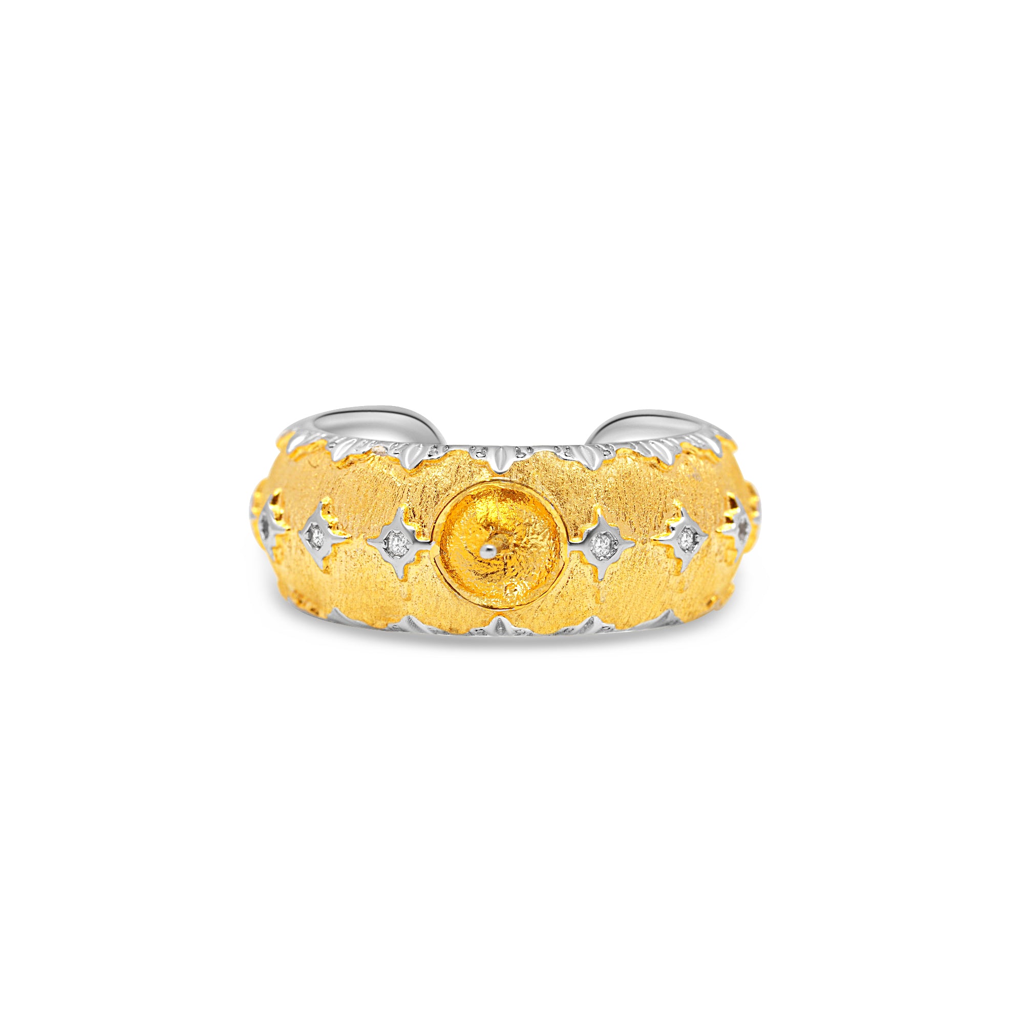 Adjustable Ring 925 Silver for pearl SC527G