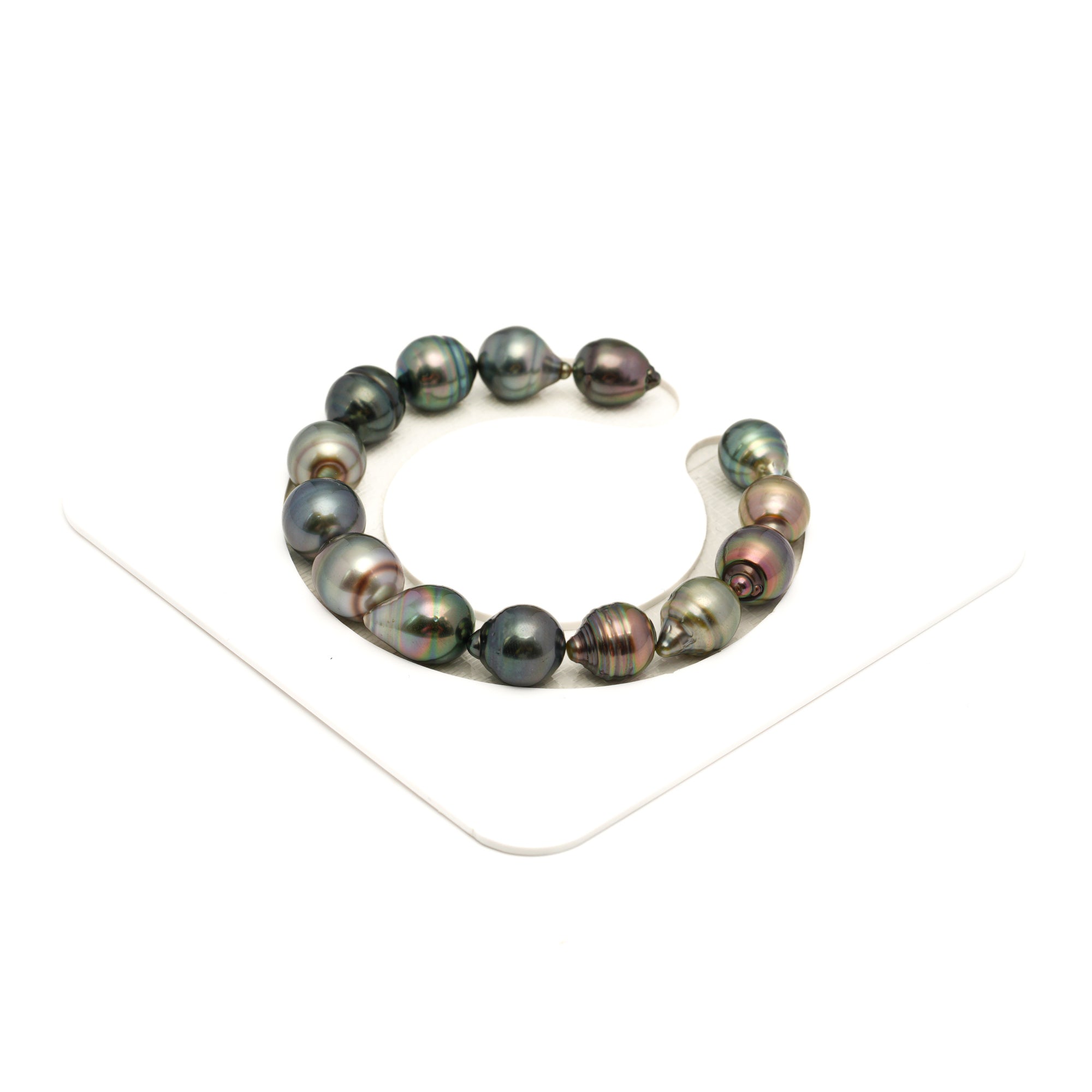 14pcs "High Luster" Multicolor 9-11mm - CL/SB AAA/AA Quality Tahitian Pearl Bracelet BR2481 LP2