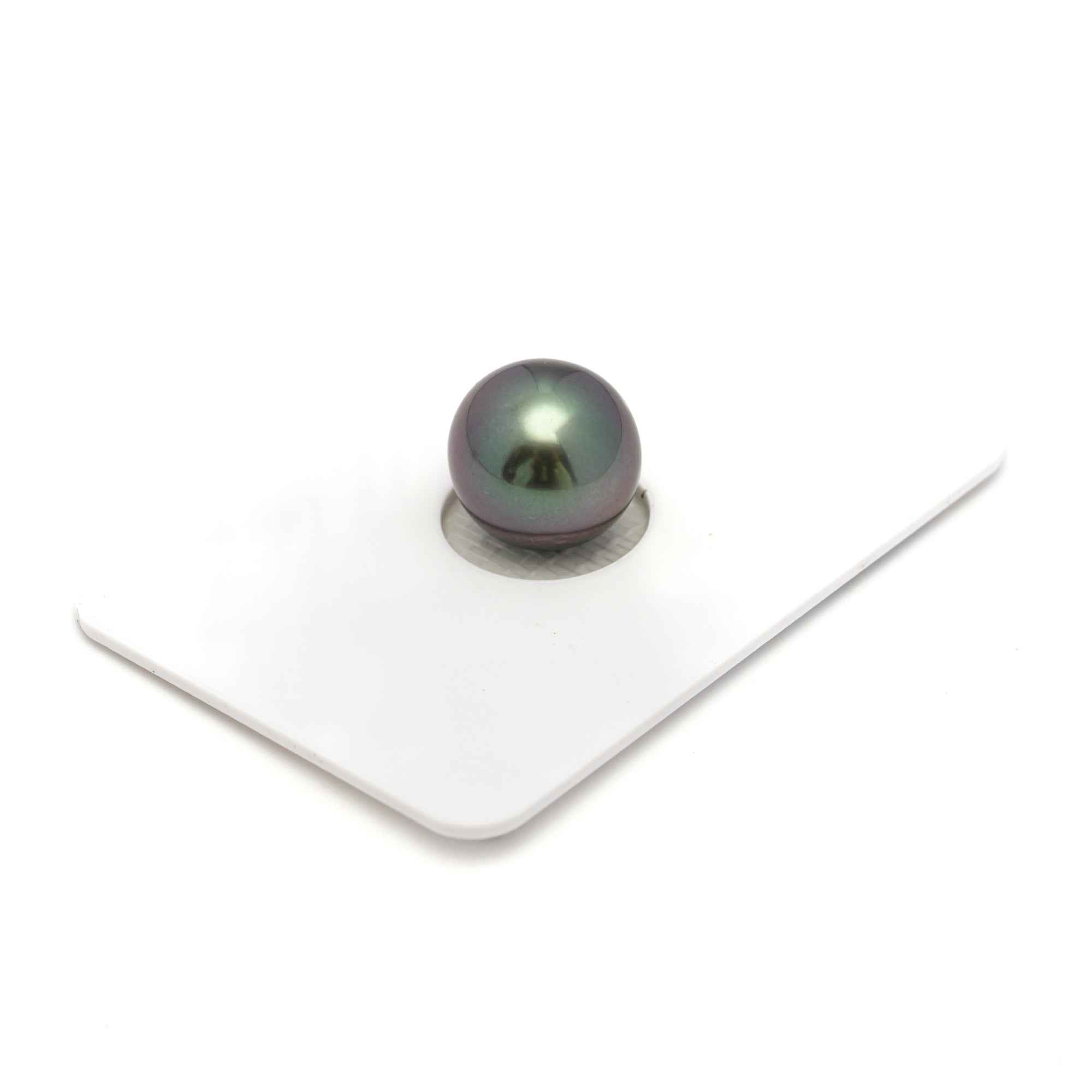 1pcs "High Luster" Aubergine 11.2mm - NR AA Quality Tahitian Pearl Single LP2230 OR12