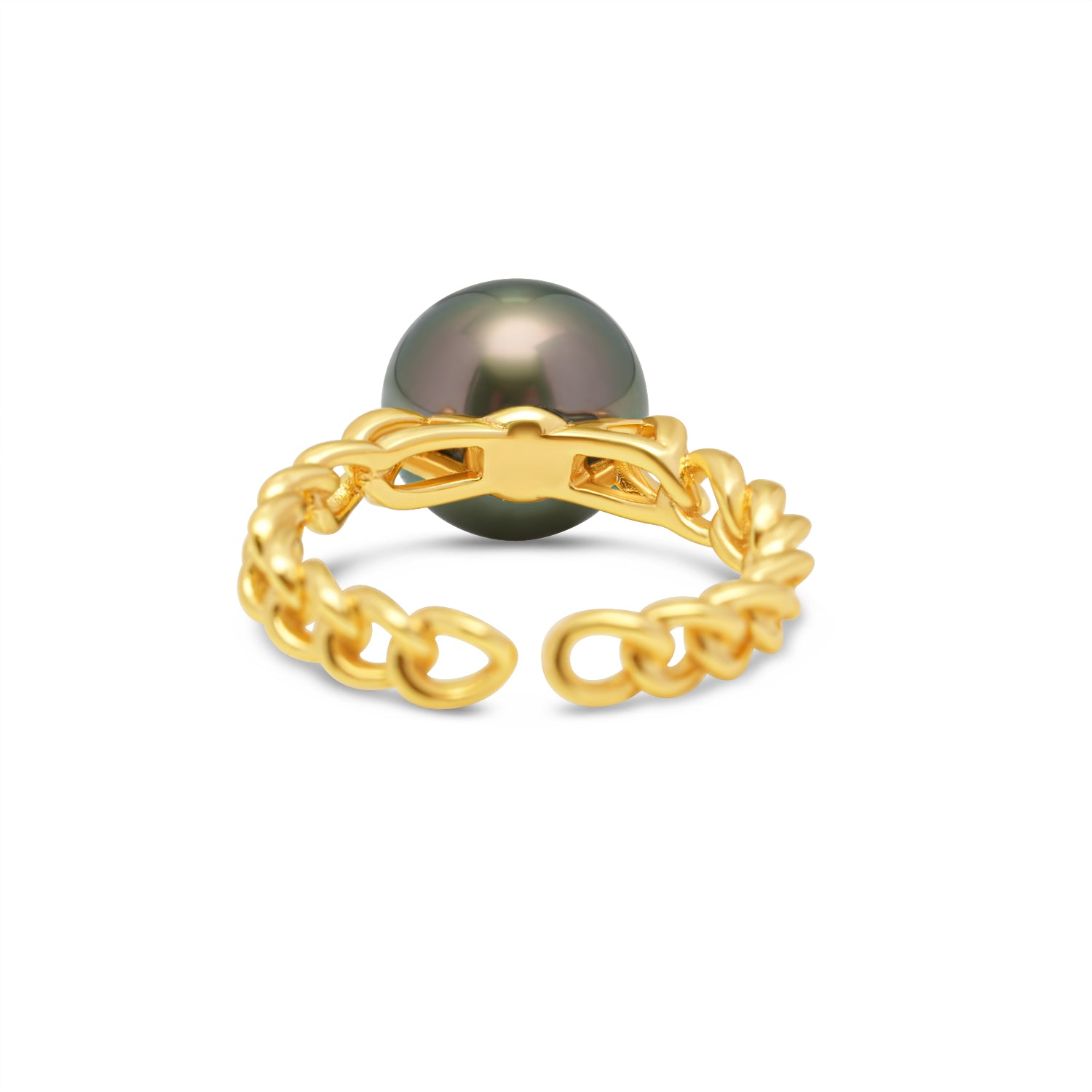 925 Sterling Silver Tahitian Pearl Ring SHM1385 OR11