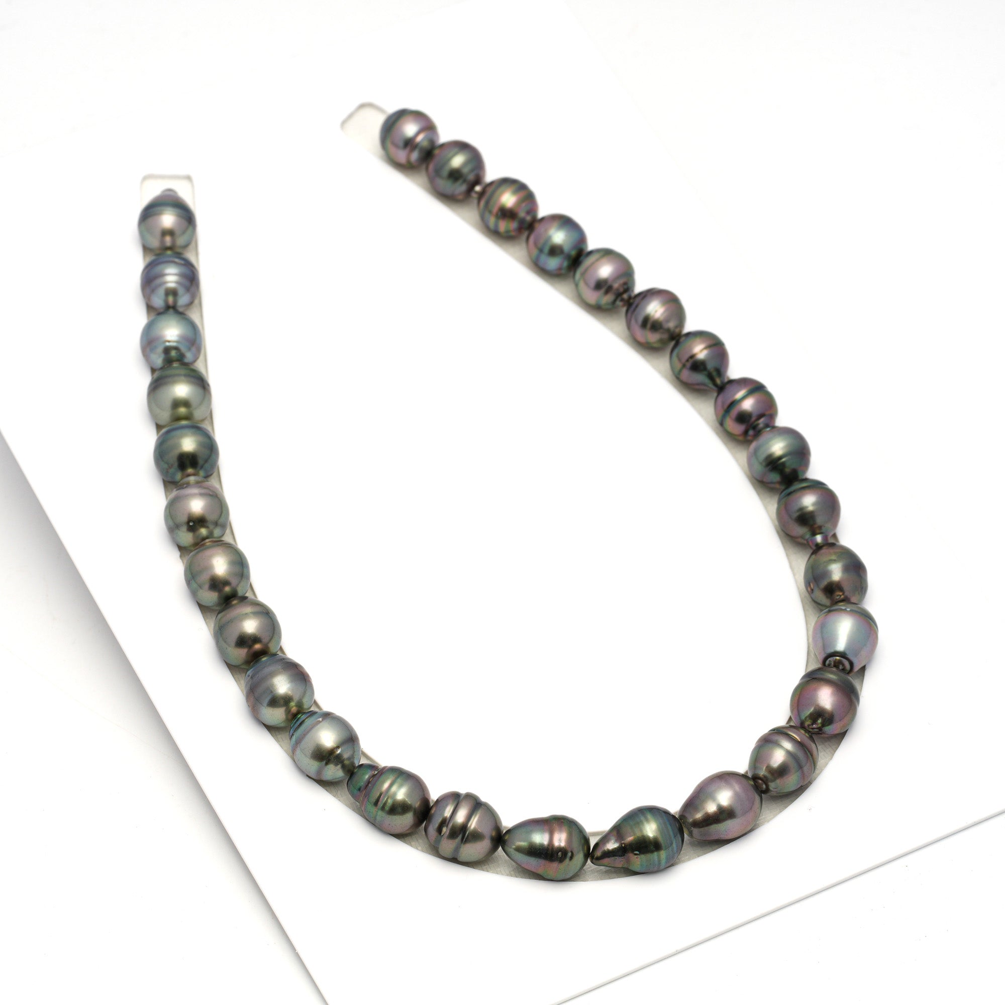 29pcs "High Luster" Multicolor 12mm - CL/SB AAA/AA Quality Tahitian Pearl Necklace NL1688 CMP9