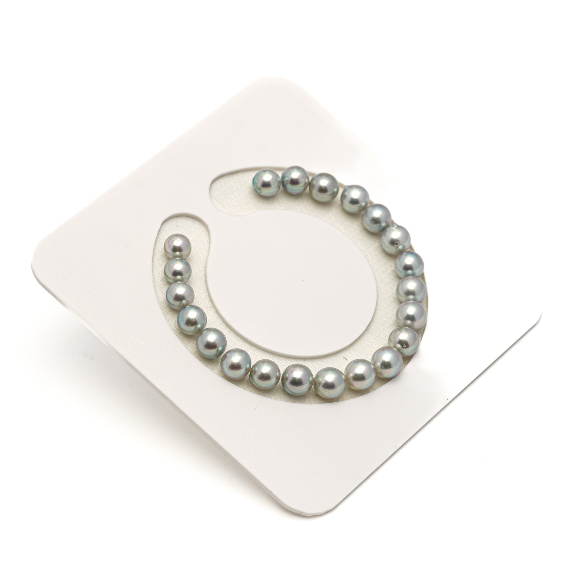 21pcs Akoya Pearl Silver 7-7.8mm - SR/NR AA/A Quality Bracelet AKBR2396 CMA1