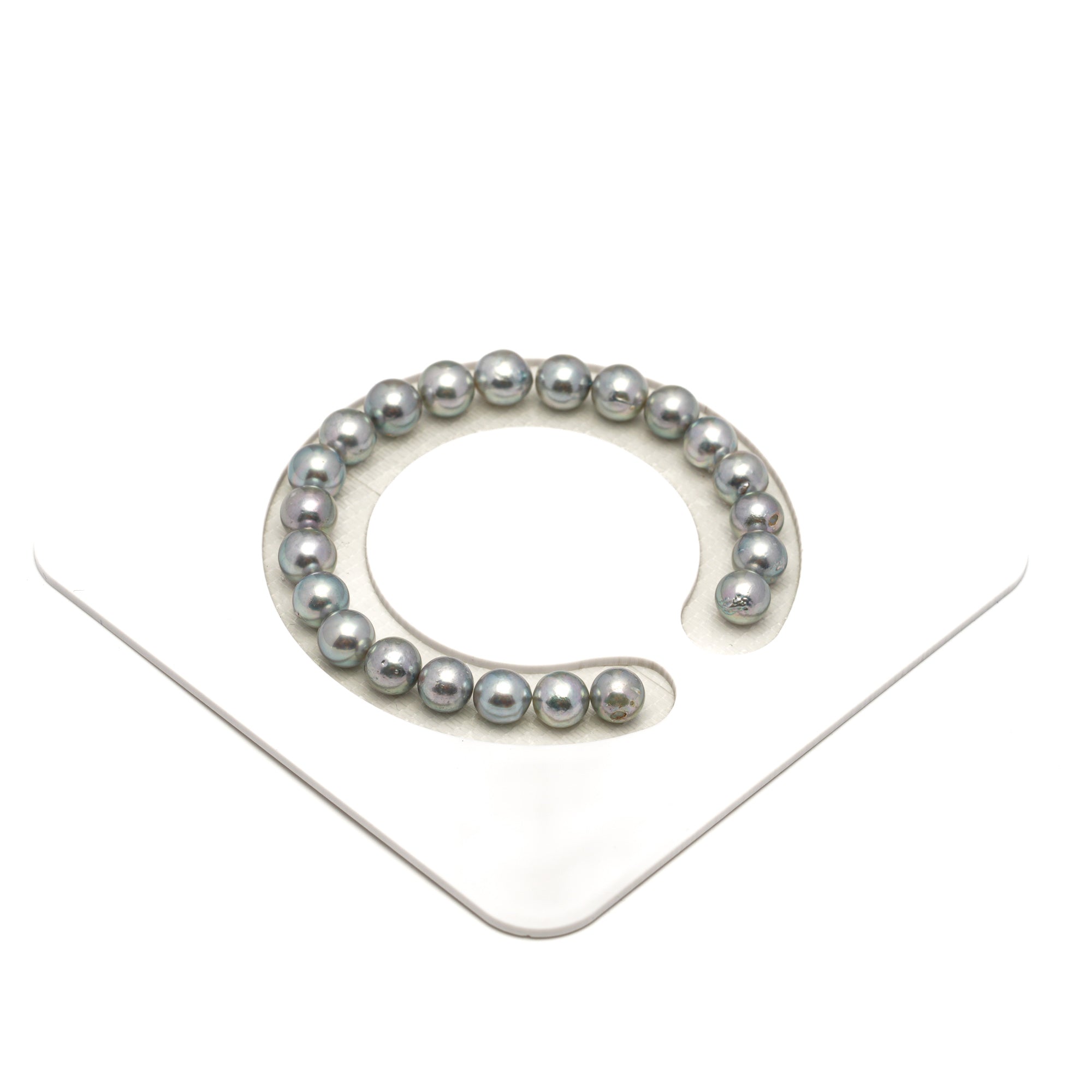 22pcs Akoya Pearl "High Luster" Silver Mix 7.3-7.8mm - SR/NR AA/A Quality Bracelet AKBR2423 CMA1