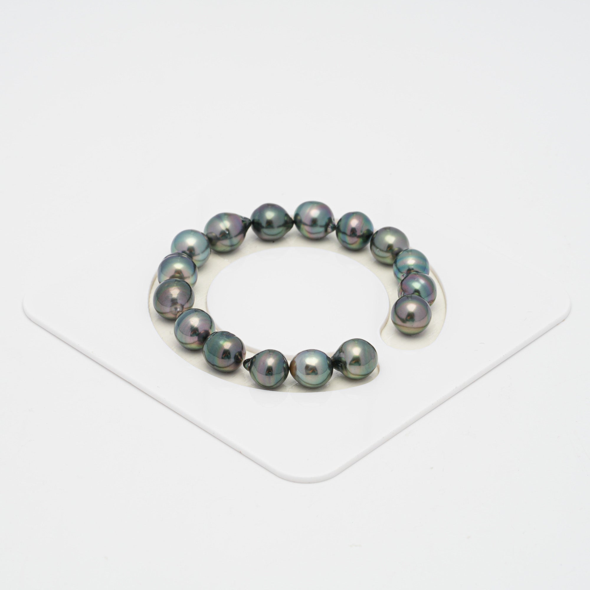 16pcs Green 9-10mm - SB AAA/AA Quality Tahitian Pearl Bracelet BR2041 OR7