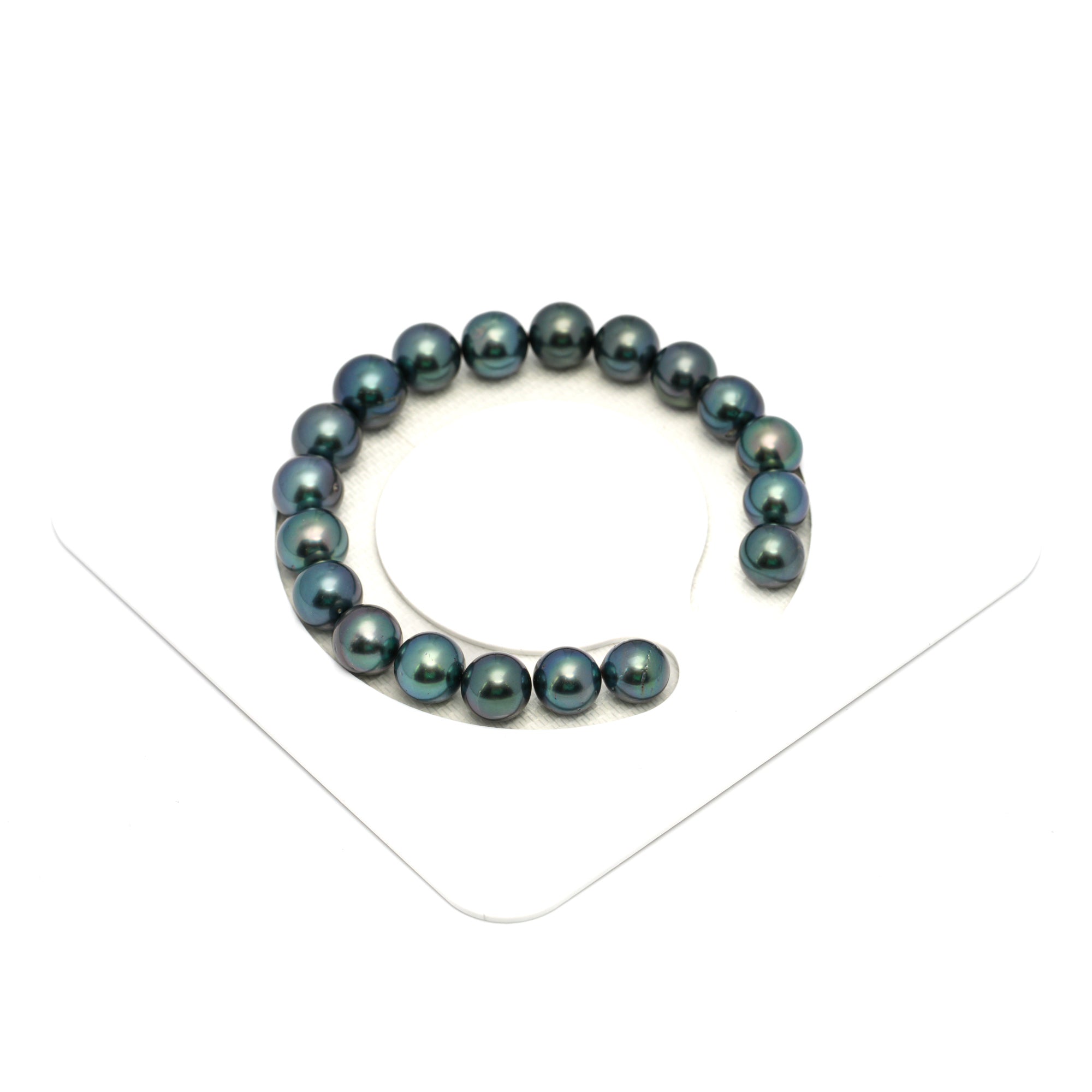 19pcs Blue Green 8-10mm - SR AAA/A Quality Tahitian Pearl Bracelet BR2292 HL4