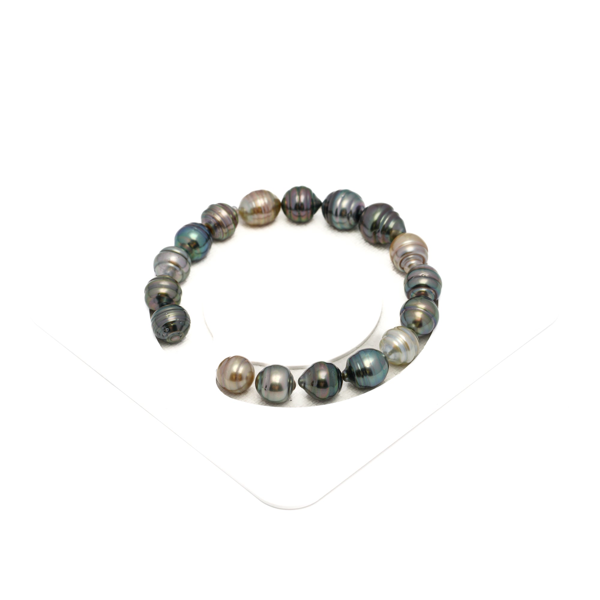 17pcs Multicolor 9-10mm - CL AAA Quality Tahitian Pearl Bracelet BR2288 HL4