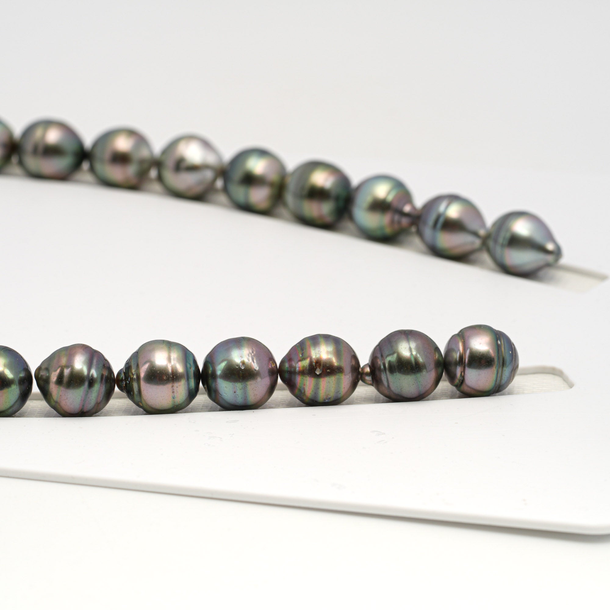 29pcs "High Luster" Multicolor 12mm - CL/SB AAA/AA Quality Tahitian Pearl Necklace NL1688 CMP9
